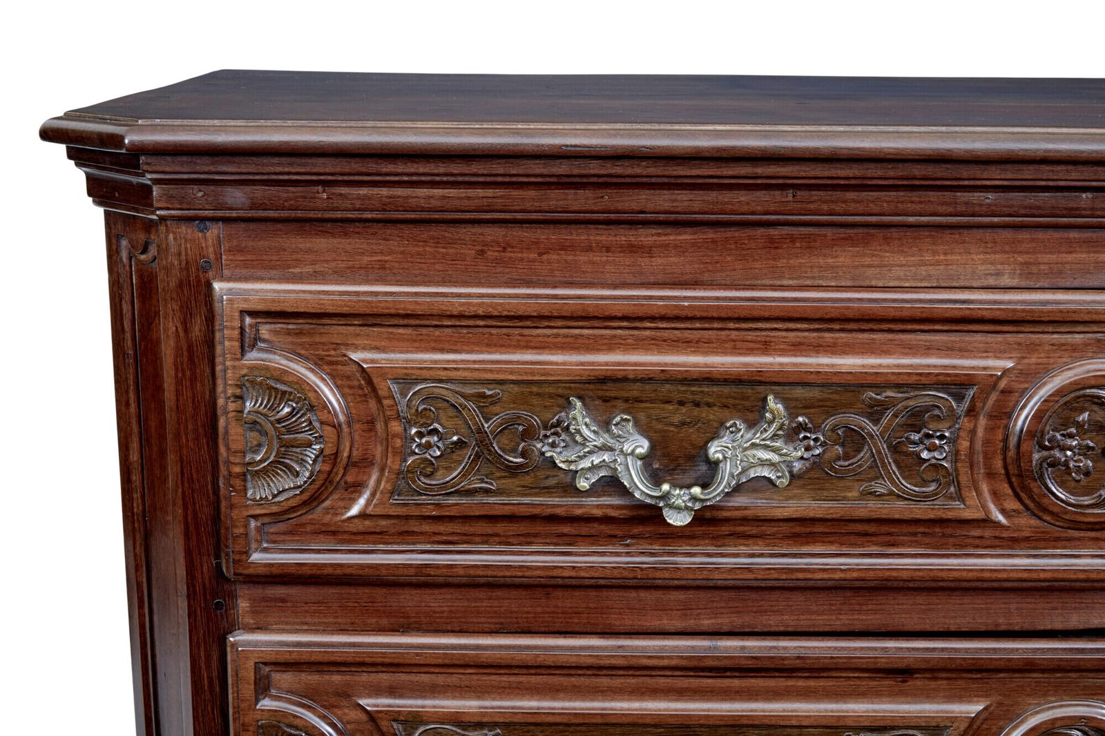 19th Century Carved Walnut French Provincial Commode photo vinterior