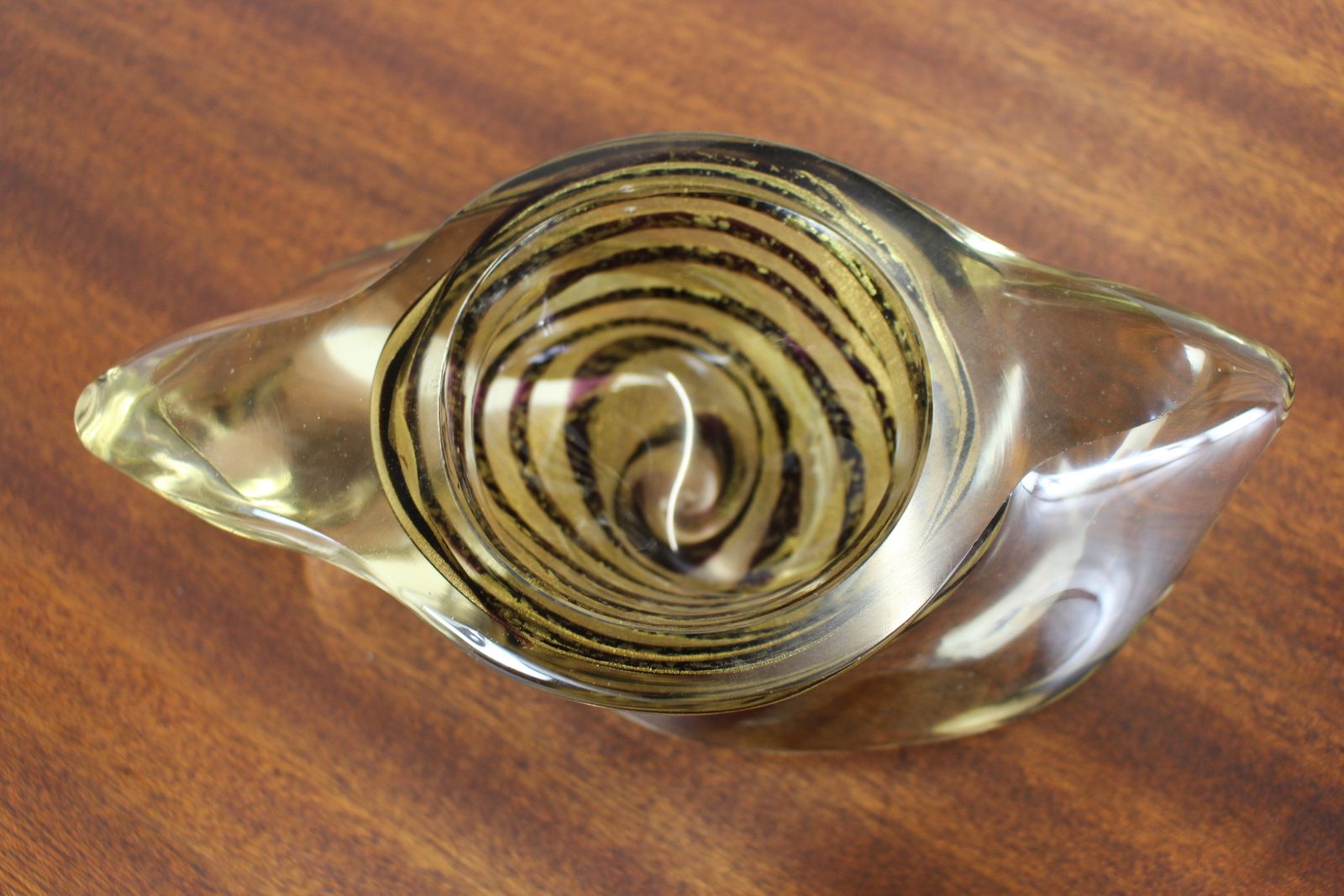 Stylish 1950’s Barovier And Toso Zebrati Bowl Of Unusual Form photo vinterior