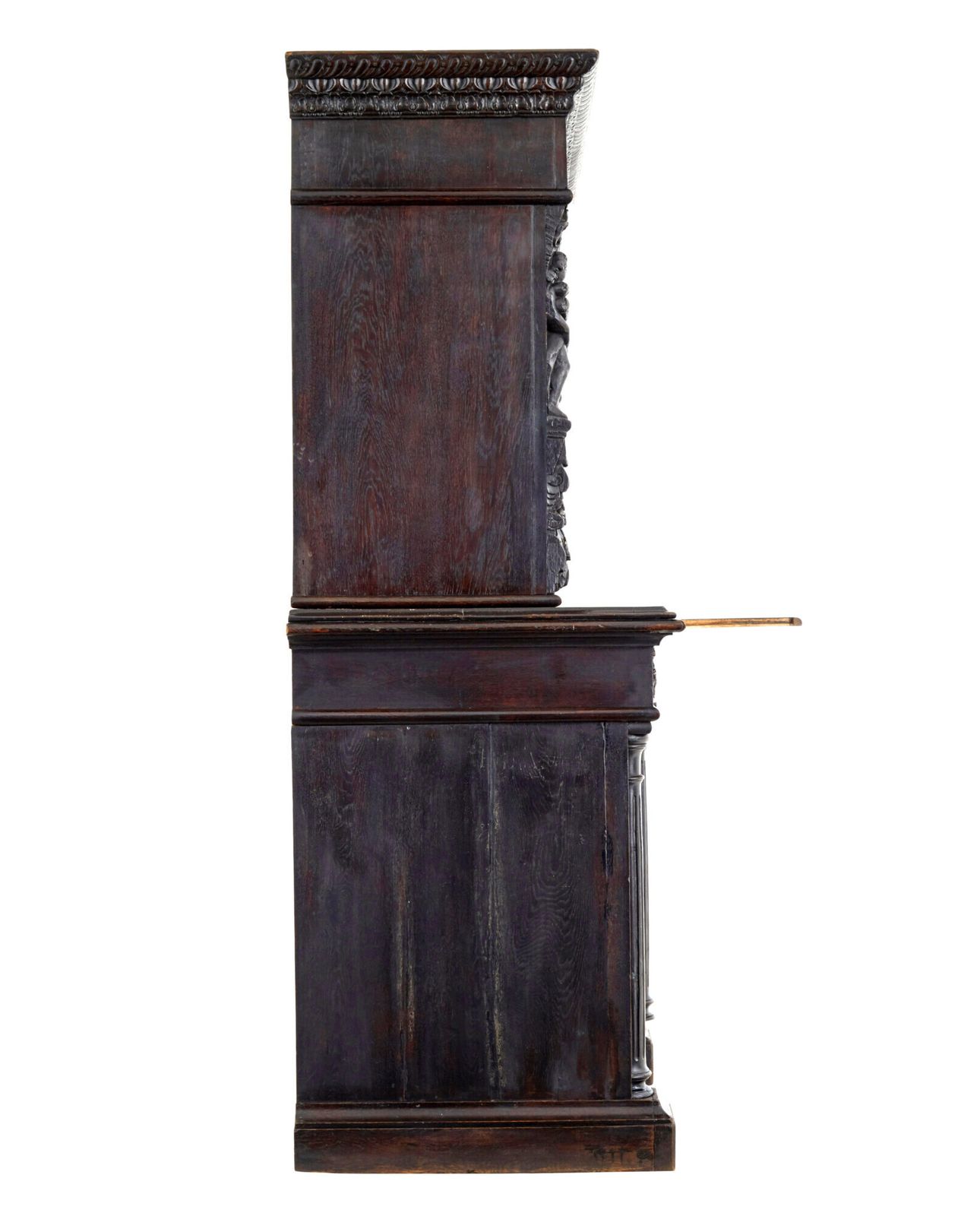 4615.0 Large 19th Century Flemish Carved Oak Cabinet photo