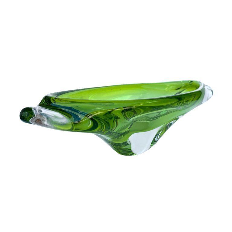 photo for sale Green Glass Bowl, Designed By J. Broz, Skrdlovice, Czechoslovakia, 1960s.