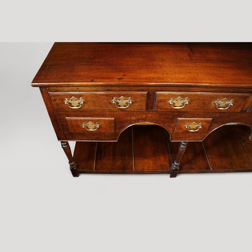 Furniture 19th Century Oak Pot Board Dresser Base photo