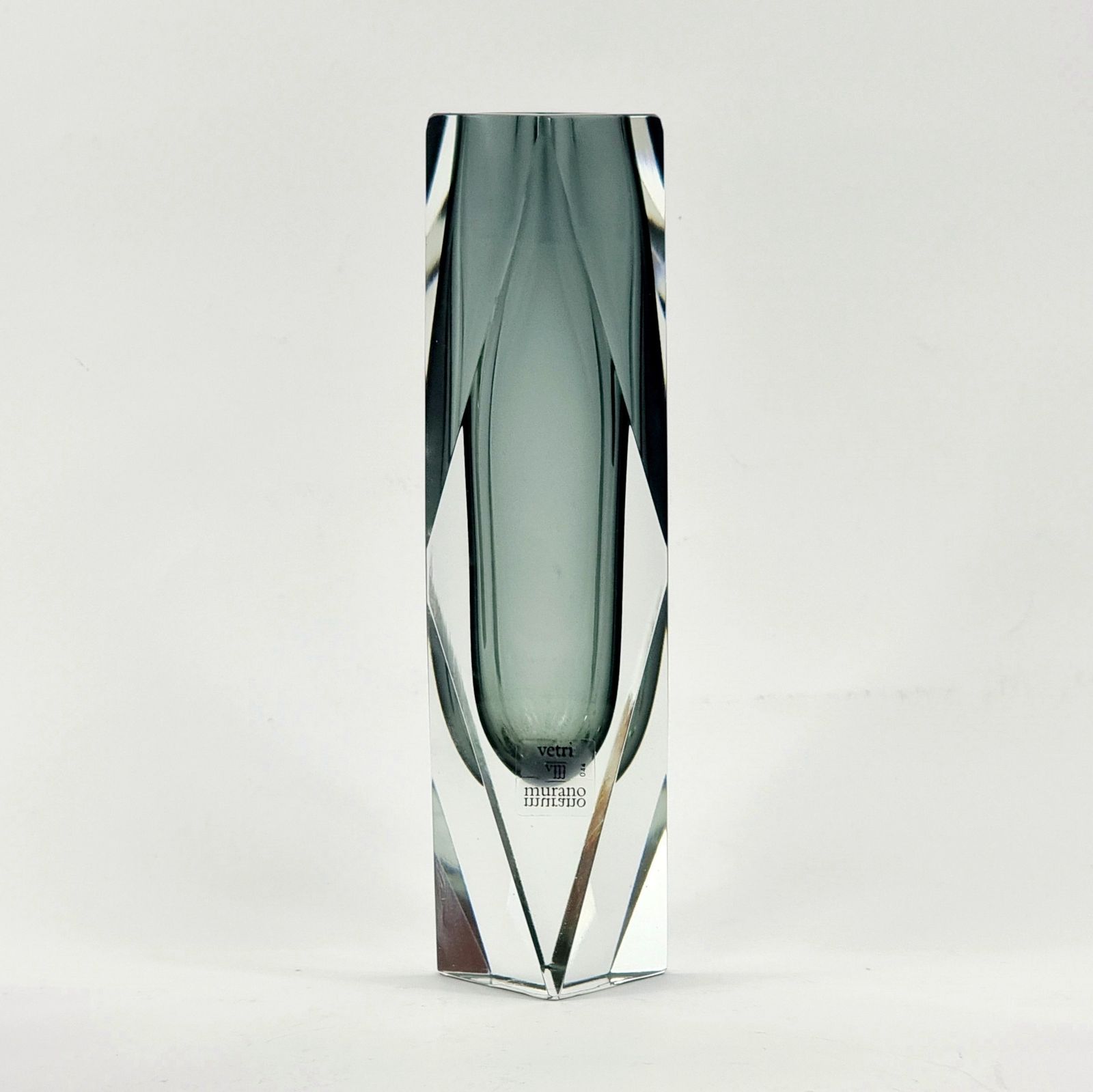 Labelled Sommerso Murano Glass Vase By Flavio Poli For Alessandro Mandruzzato, Italy photo Home Decor