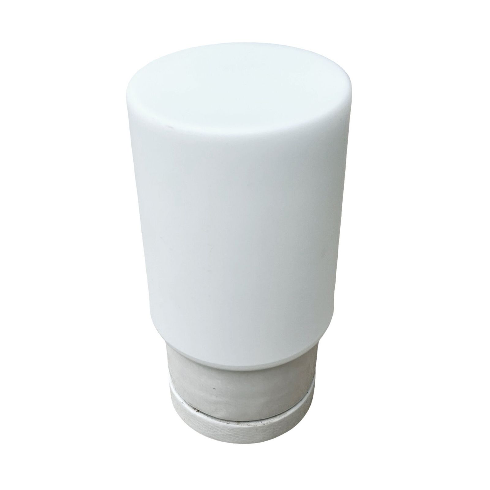 Industrial Wall Lamp, Glass Cylinder, White, 01b Elpor, Poland, 1970s photo Lighting