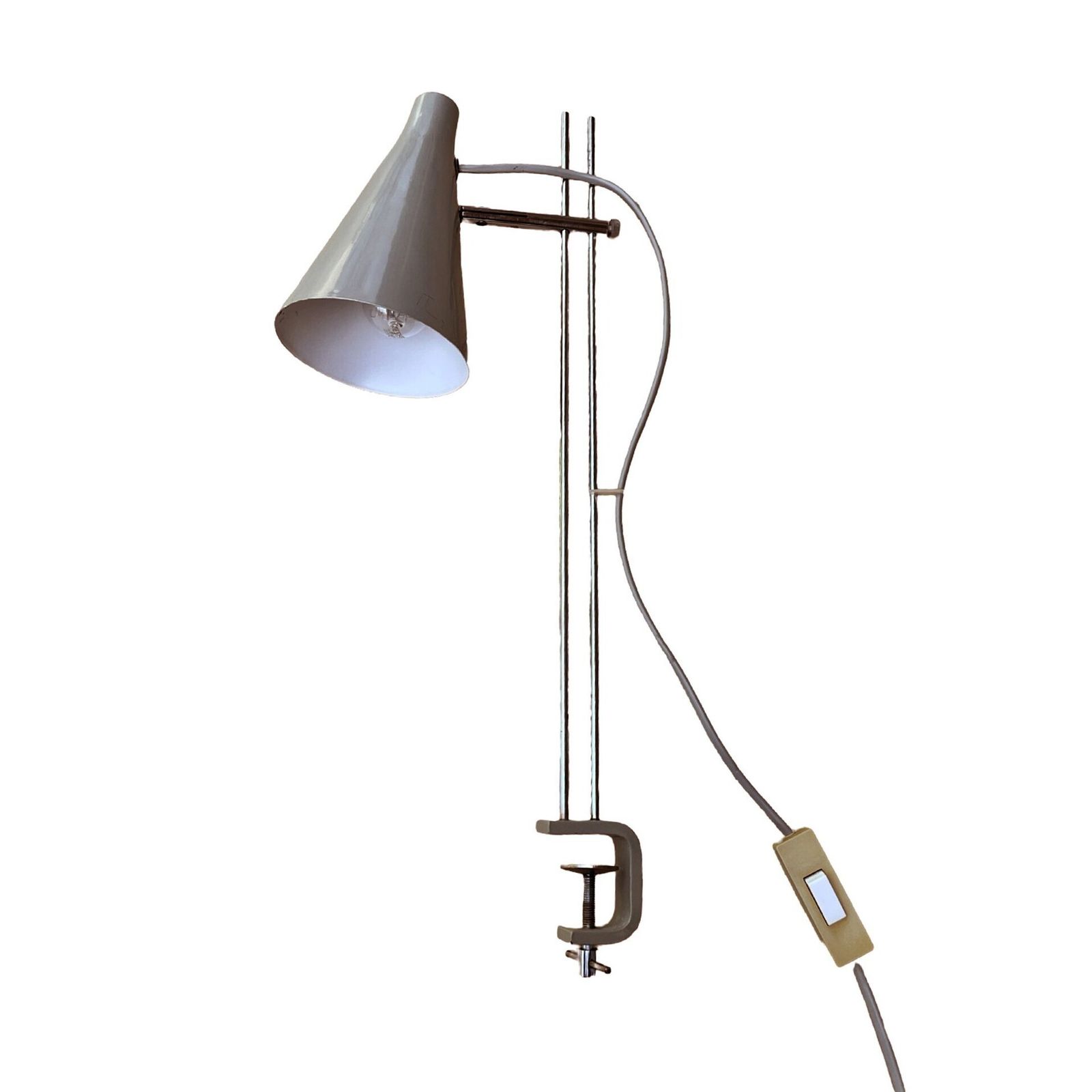 photo for sale Grey Desk Lamp, Designed By J. Hurka, Lidokov, Czechoslovakia, 1960s