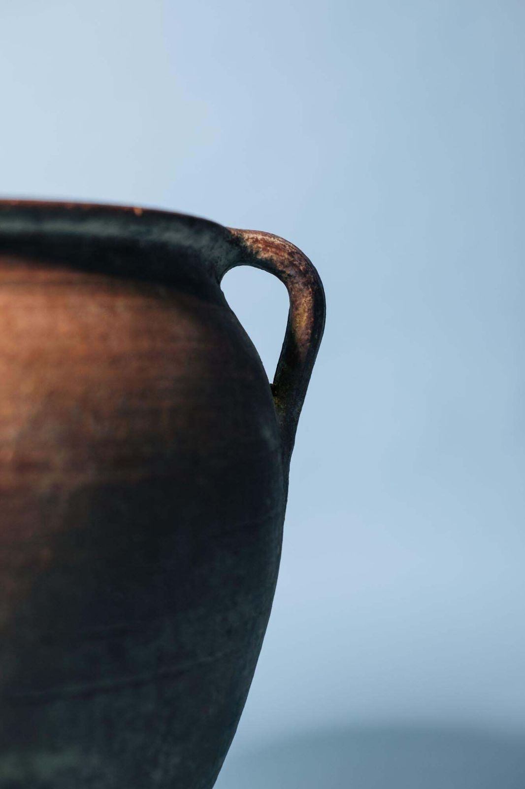 Red Clay Double Handled Pot, 1800s photo Home Decor