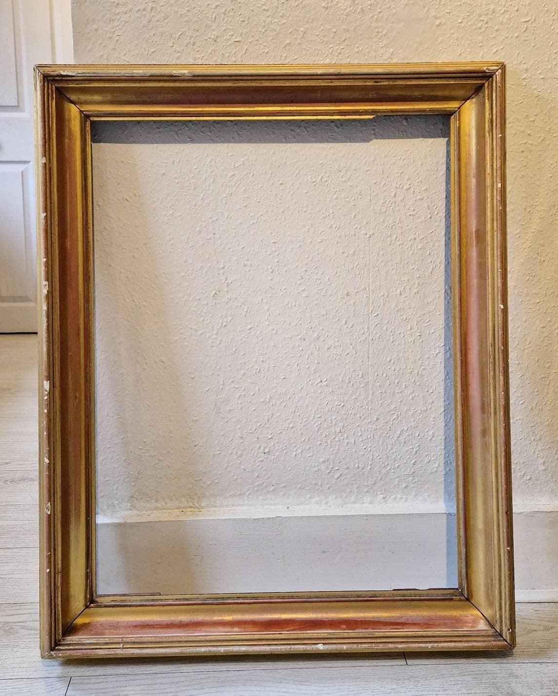 Large Antique Wooden Gilt Picture Frame W 92cm X 72cm H photo vintage
