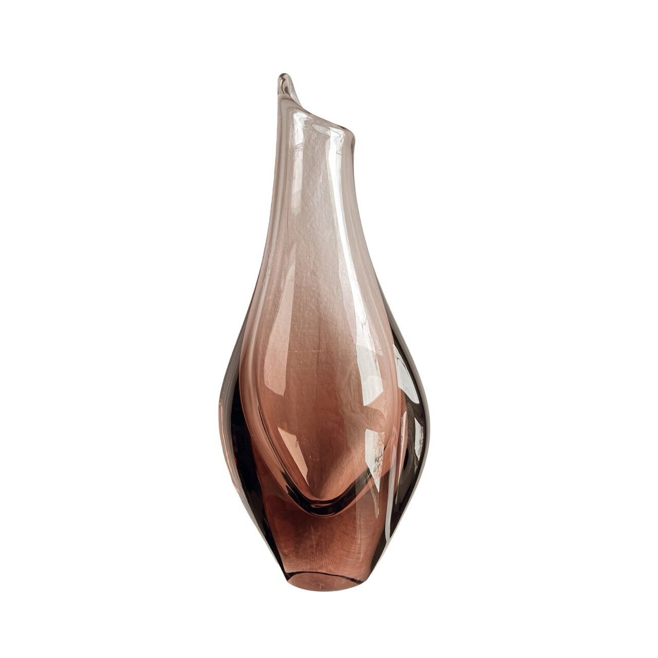 Glass Vase Designed By M. Klinger železny Brod Sklo Czechoslovakia 1960s photo furniture