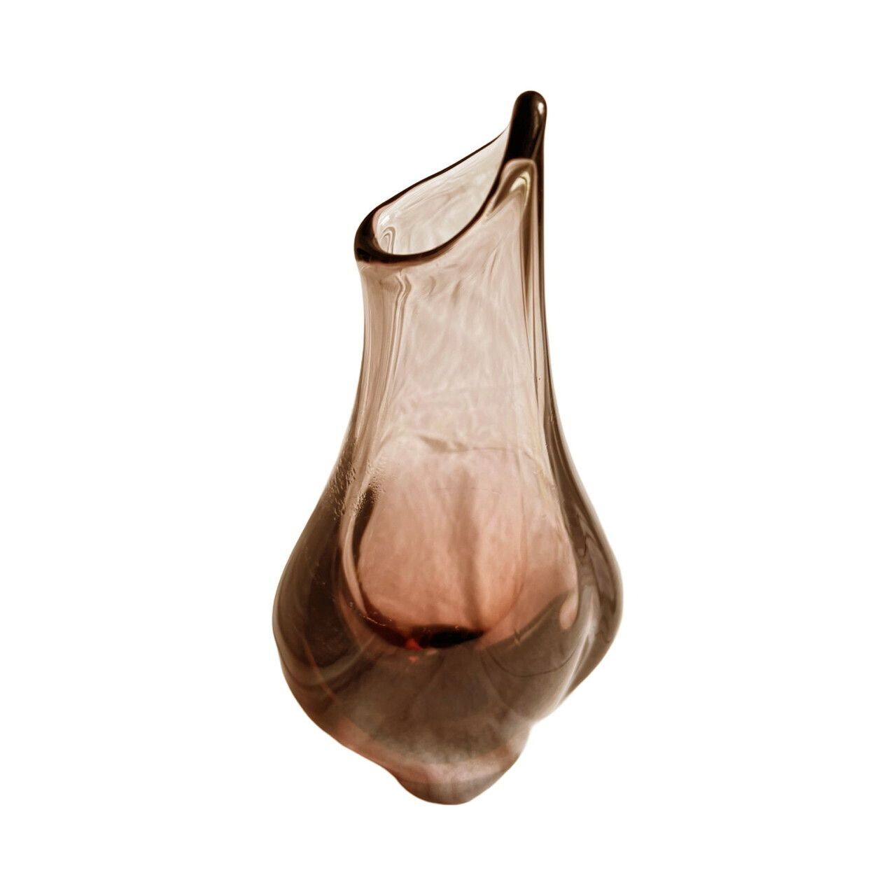Glass Vase Designed By M. Klinger železny Brod Sklo Czechoslovakia 1960s photo 117.0
