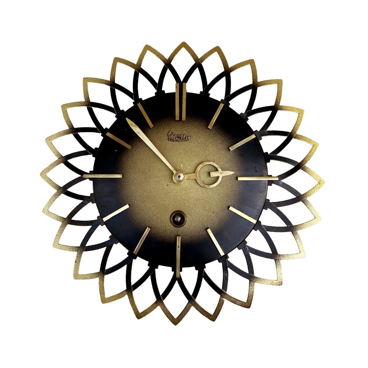 photo furniture Mechanical Sun Hanging Clock Müller Germany 1960s
