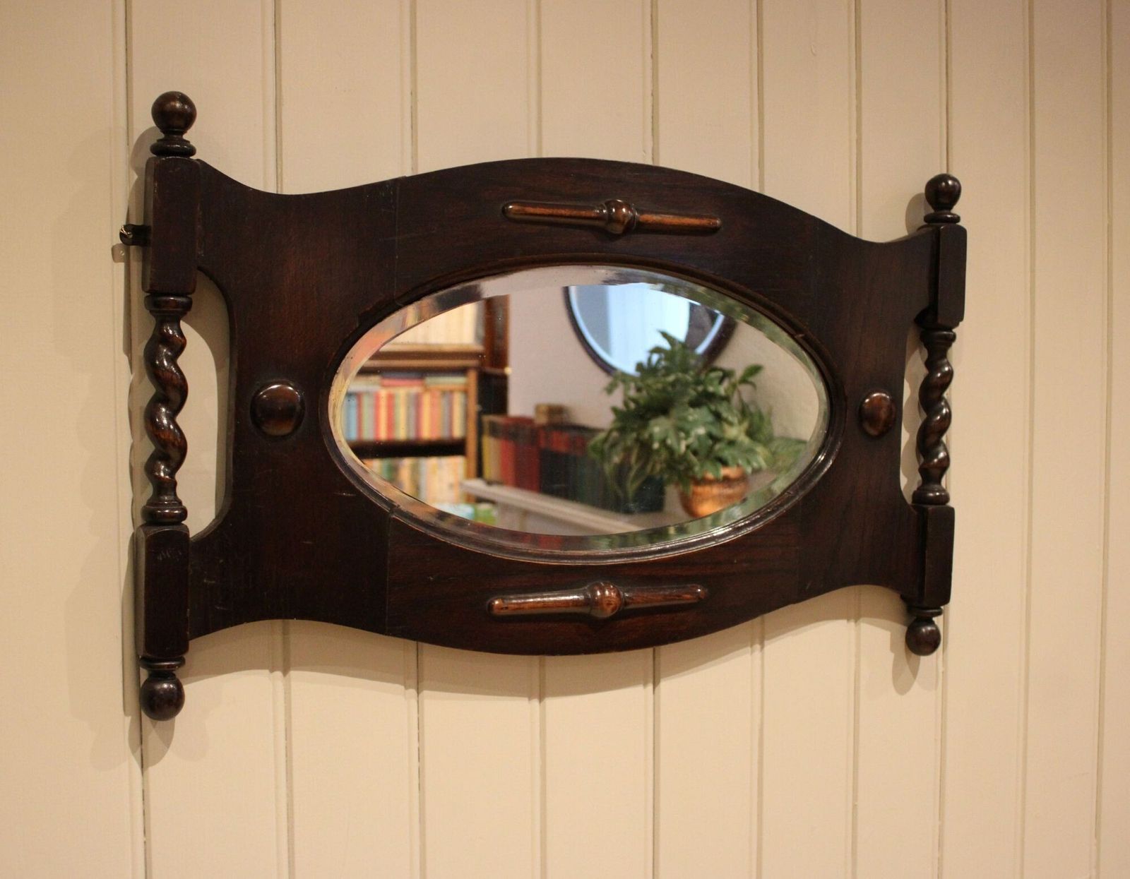 Home Decor Oak Framed Wall Mirror photo