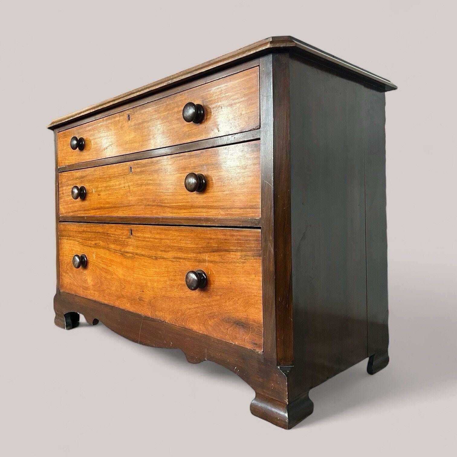 Antique Victorian Mahogany Chest Of Drawers photo Furniture