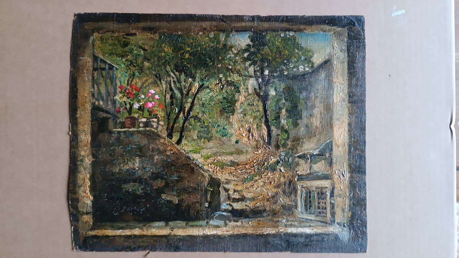 Ancient Painting Early 900s Italian School photo furniture