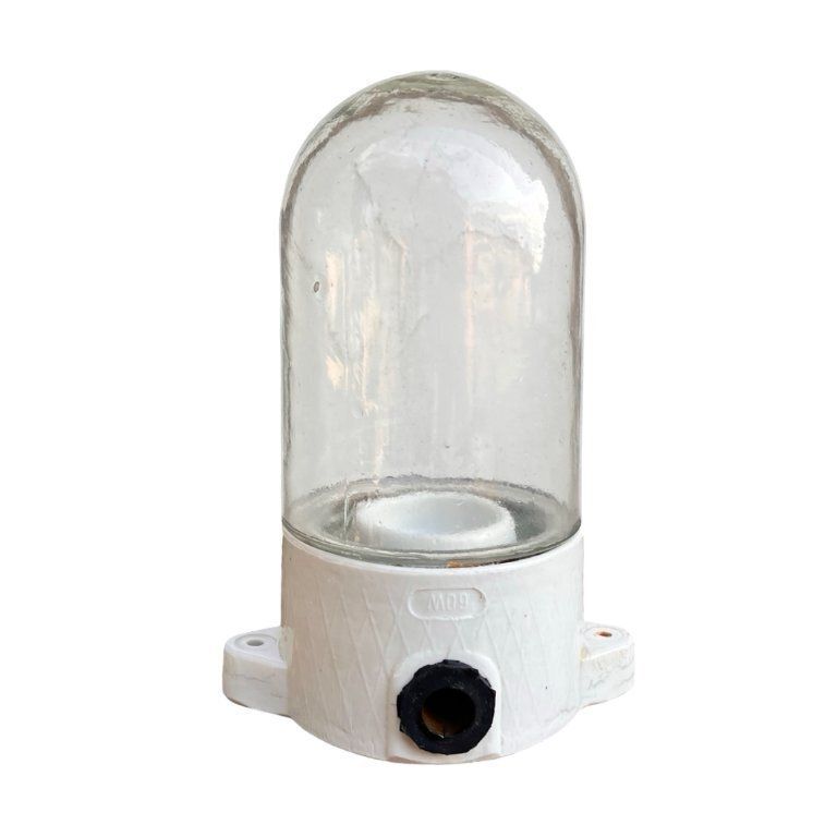 Transparent Industrial Wall Lamp, Lindner & Co., Germany, 1970s.
