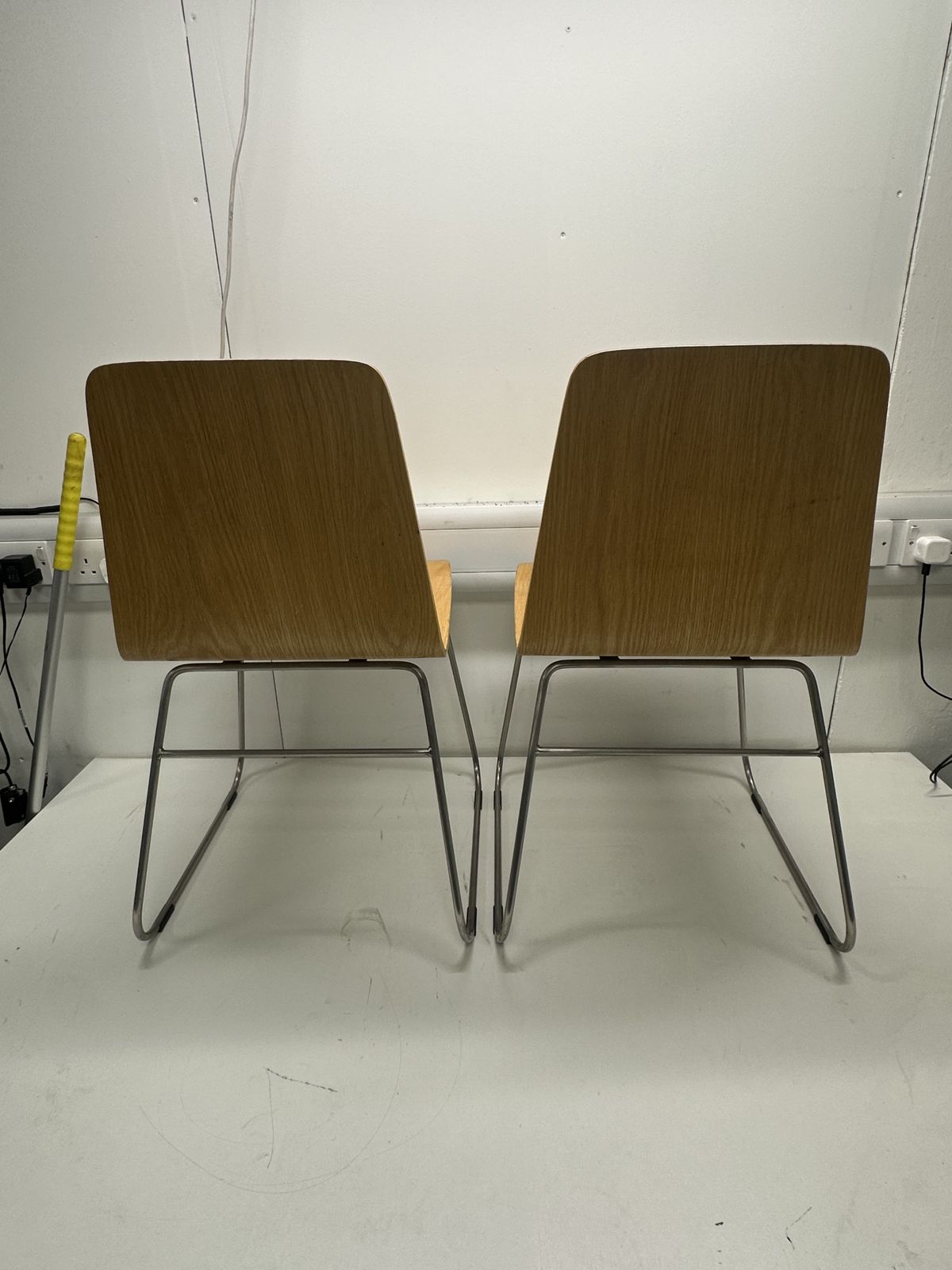 X2 Wood And Metal Occasional Chairs photo for sale