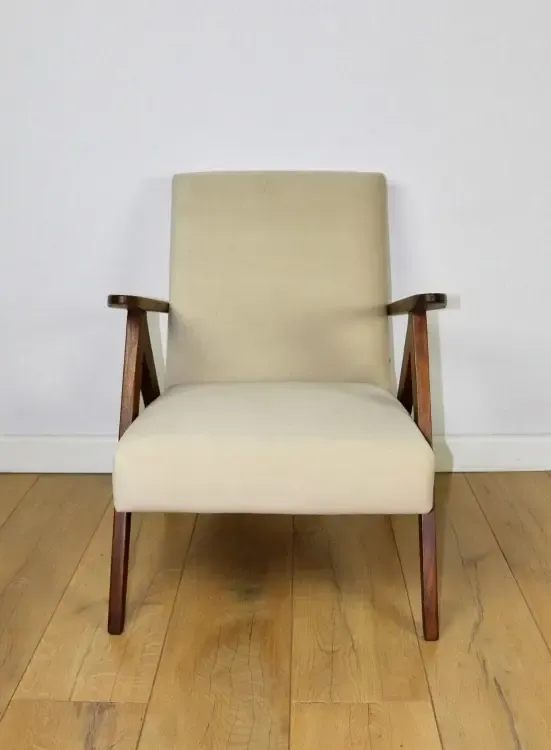 358.0 Vintage B 310 Var Armchair In Beige Velvet From The Jade Series   2 Pieces Available photo