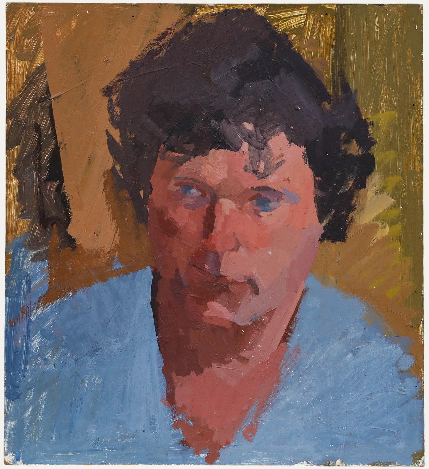 Mark Ford 20th Century Oil, Gentleman In A Blue Shirt