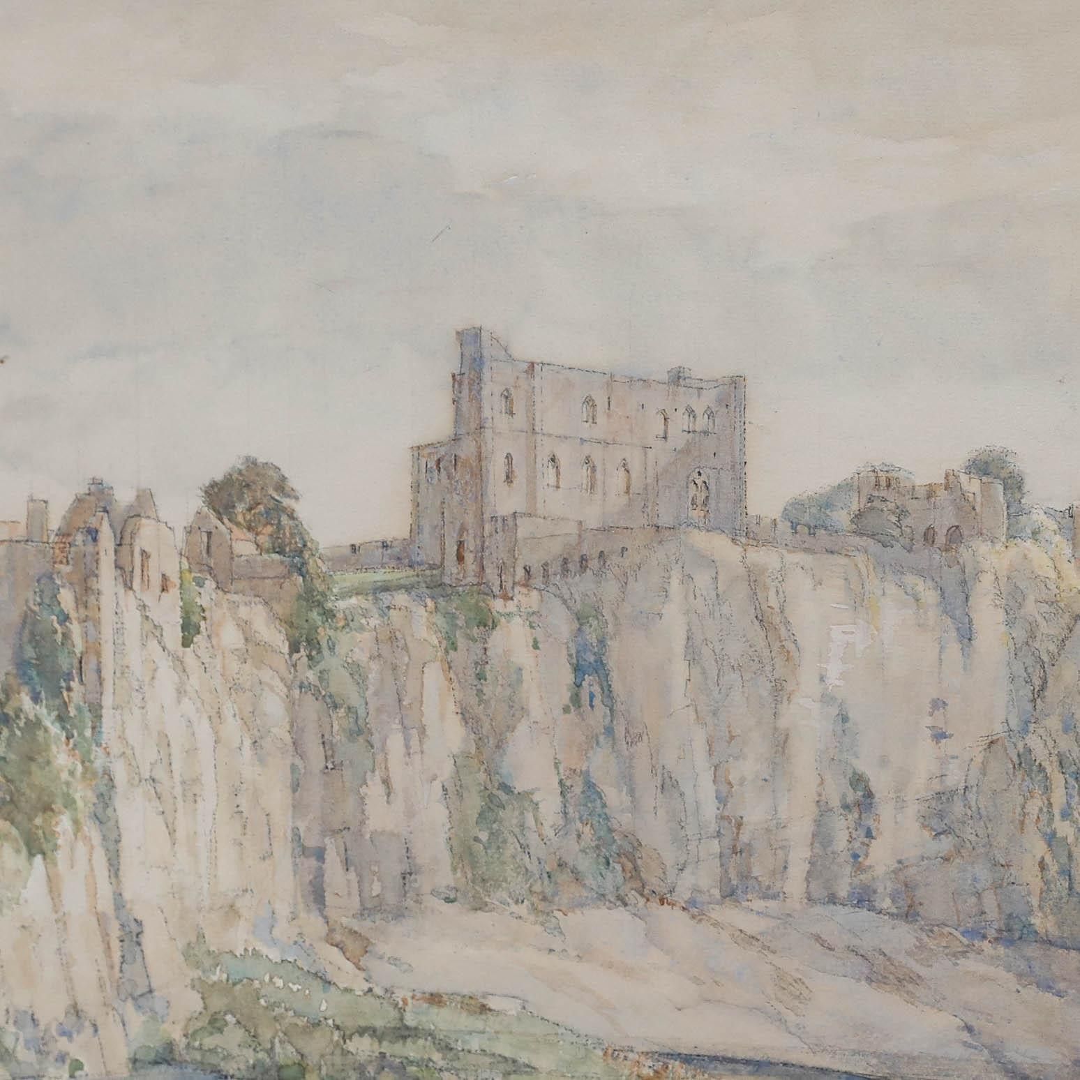 Sir Henry George Rushbury Ra (1889 1968) 1966 Watercolour, Chepstow Castle photo Art