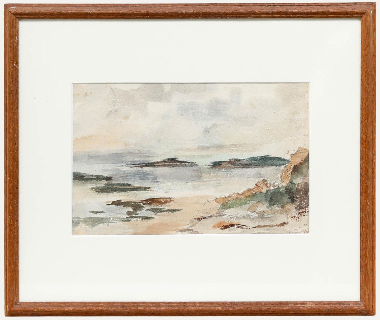 Agnes Mabel Murray Mackinlay (1876 1970) Watercolour, Carrick Bay