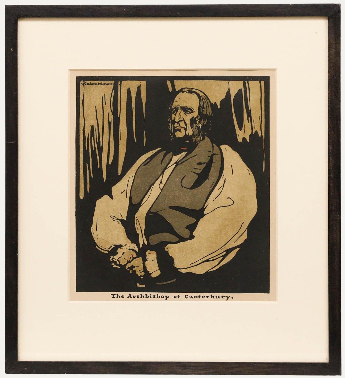 Sir William Nicholson (1872 1949) Lithograph, Archbishop Of Canterbury
