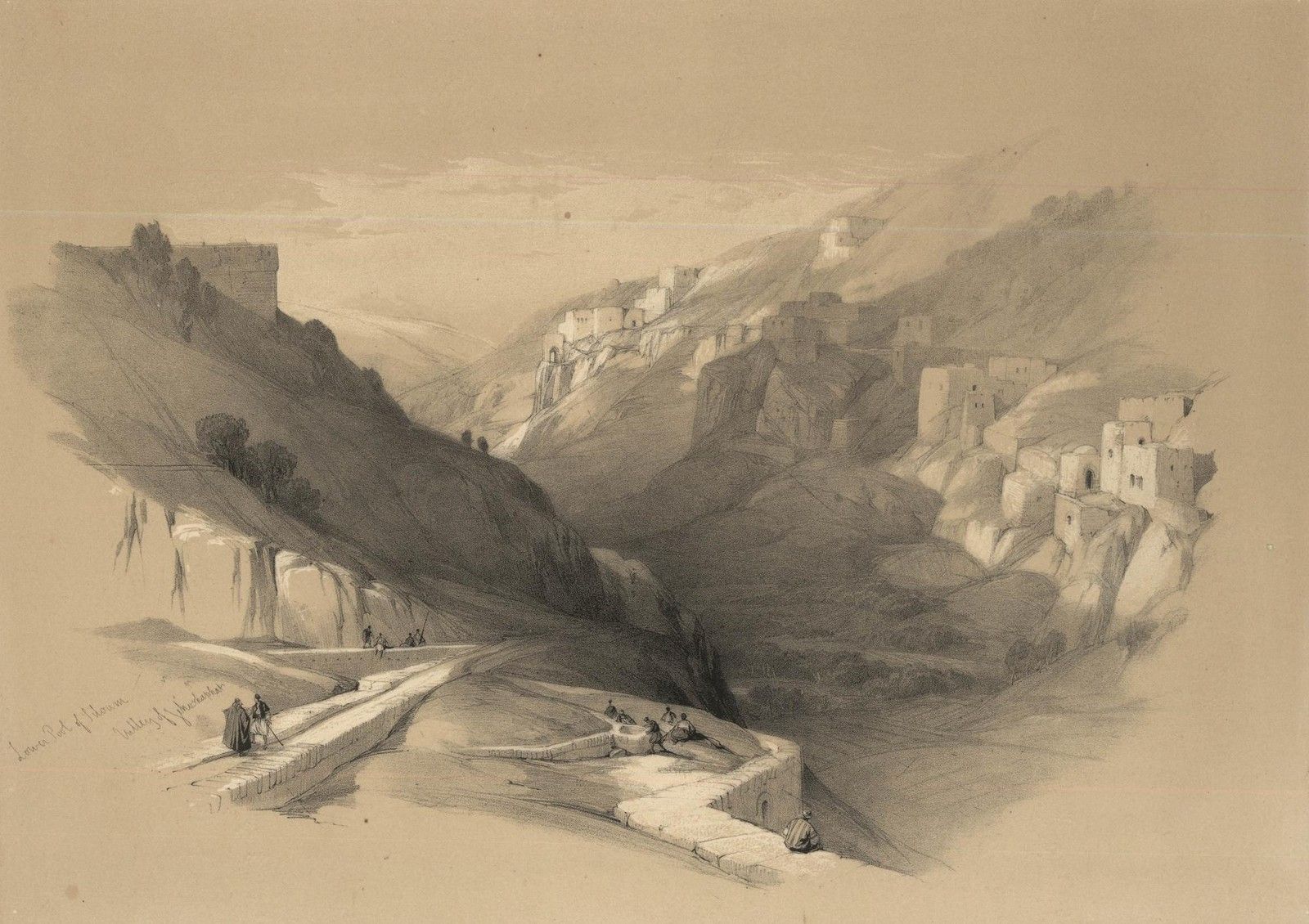Louis Haghe After David Roberts 19th Century Lithograph, The Pool Of Siloam photo furniture