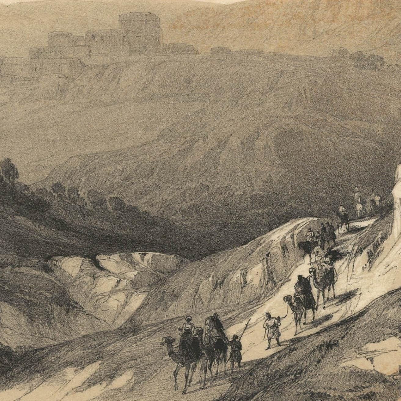 Louis Haghe After David Roberts 19th Century Lithograph, Ruins Of Semua photo Art