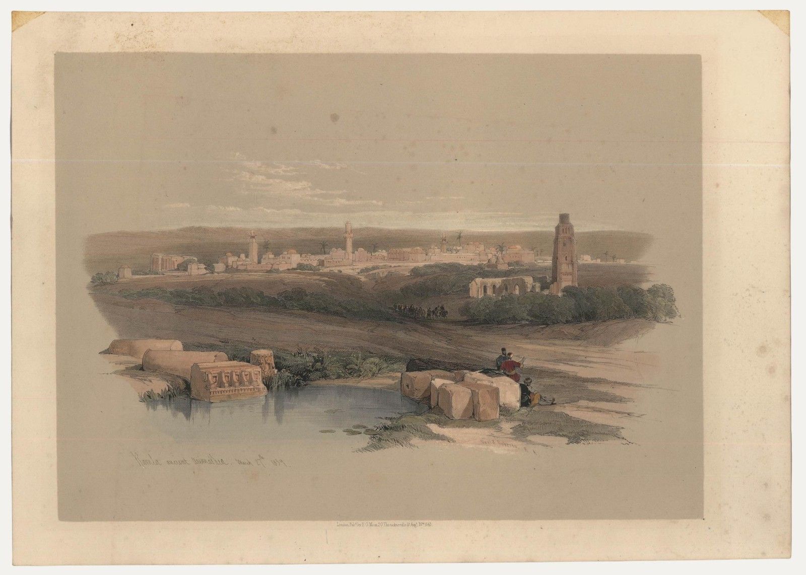 Louis Haghe After David Roberts 19th Century Lithograph, A View Of Ramla