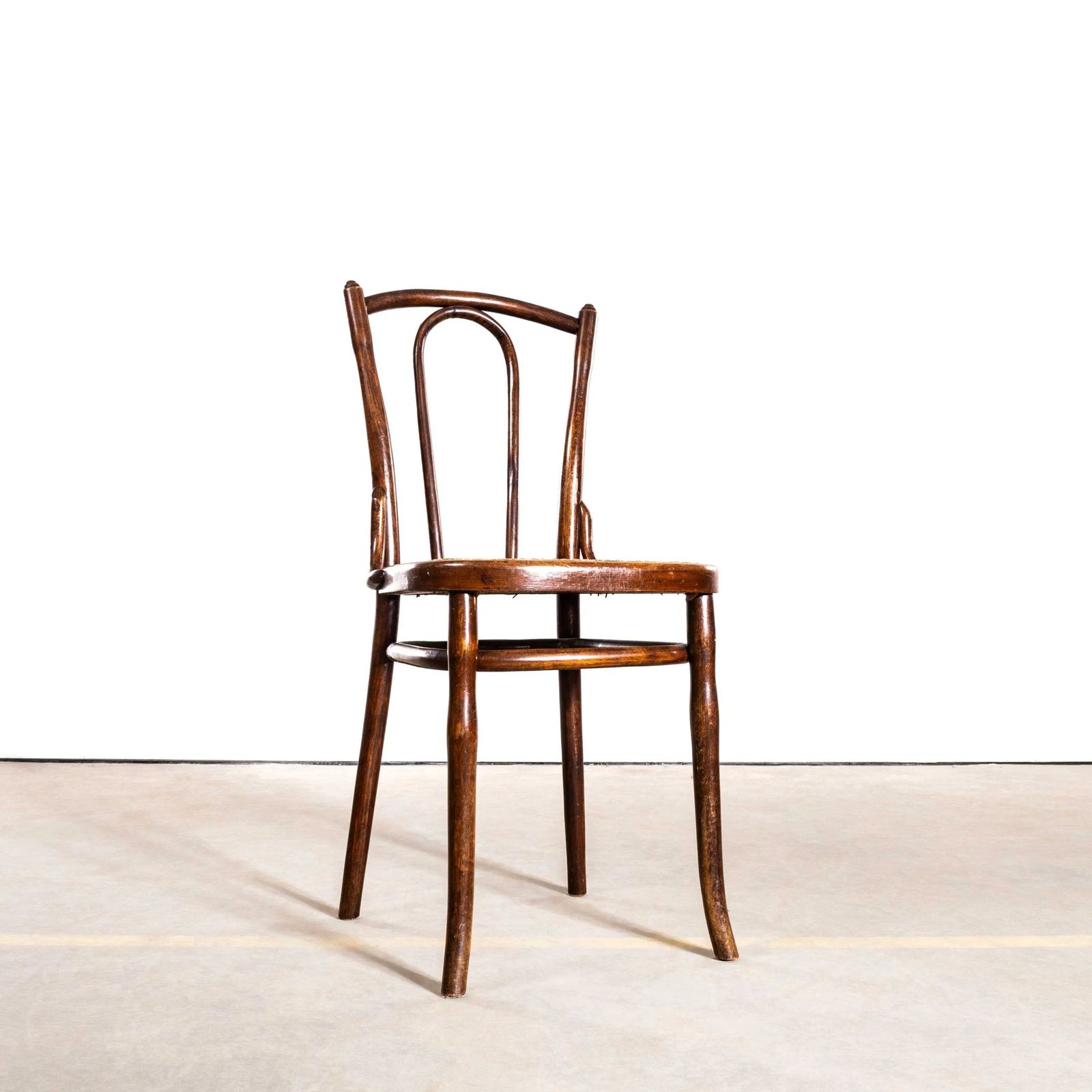 1930's French Single Hoop Back Cane Seat Dining Chairs   Set Of Six photo furniture