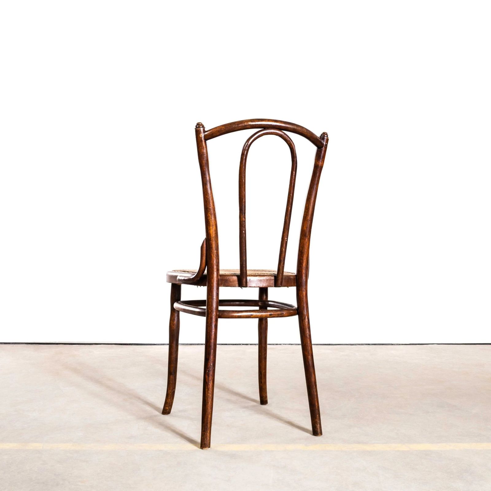1930's French Single Hoop Back Cane Seat Dining Chairs   Set Of Six photo vintage