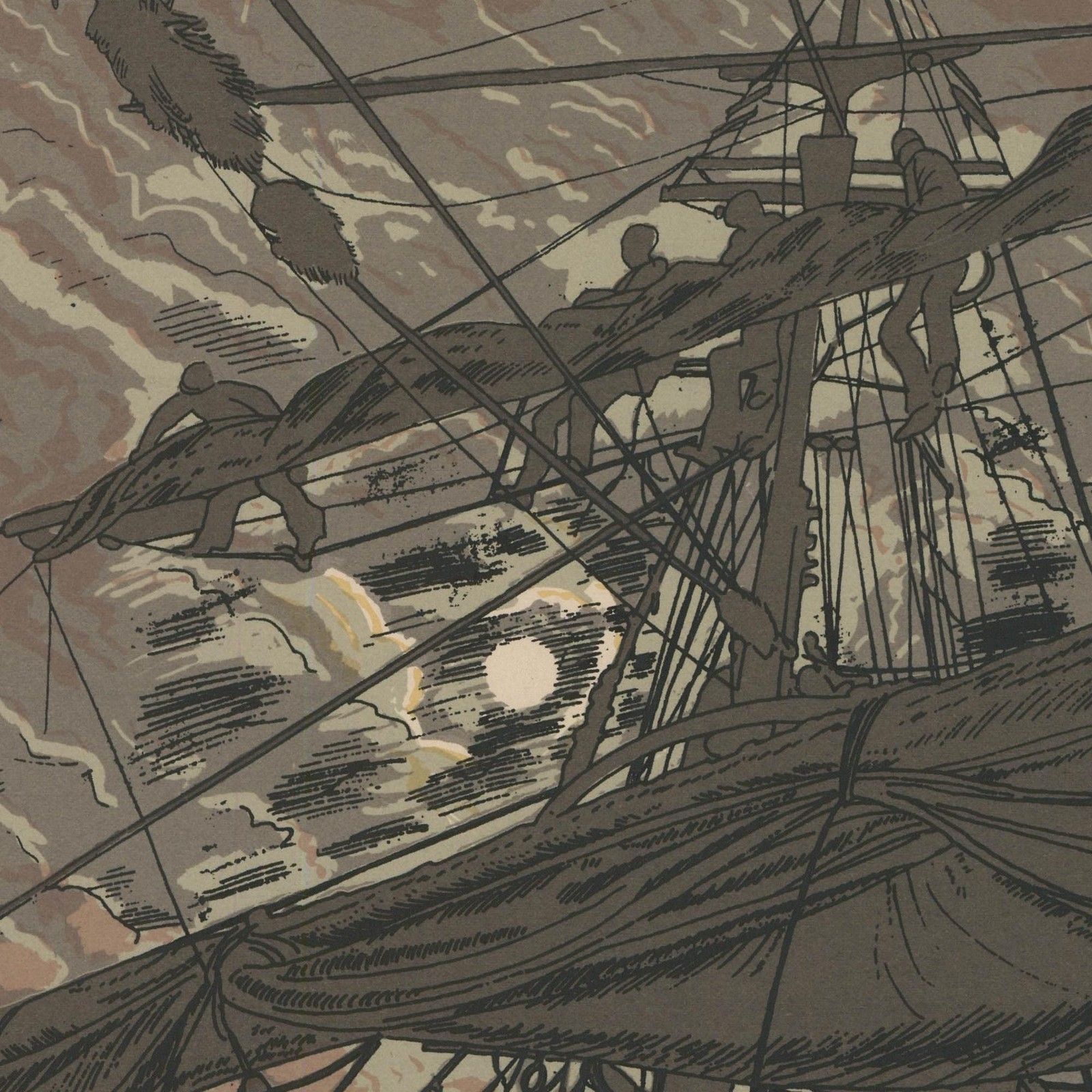 Richard Demarco (B.1930) 1991 Silkscreen, Furling Sail By Moonlight photo for sale