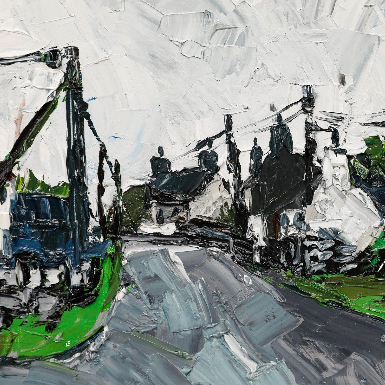 Daniel Nichols Contemporary Oil, Street Scene photo Art