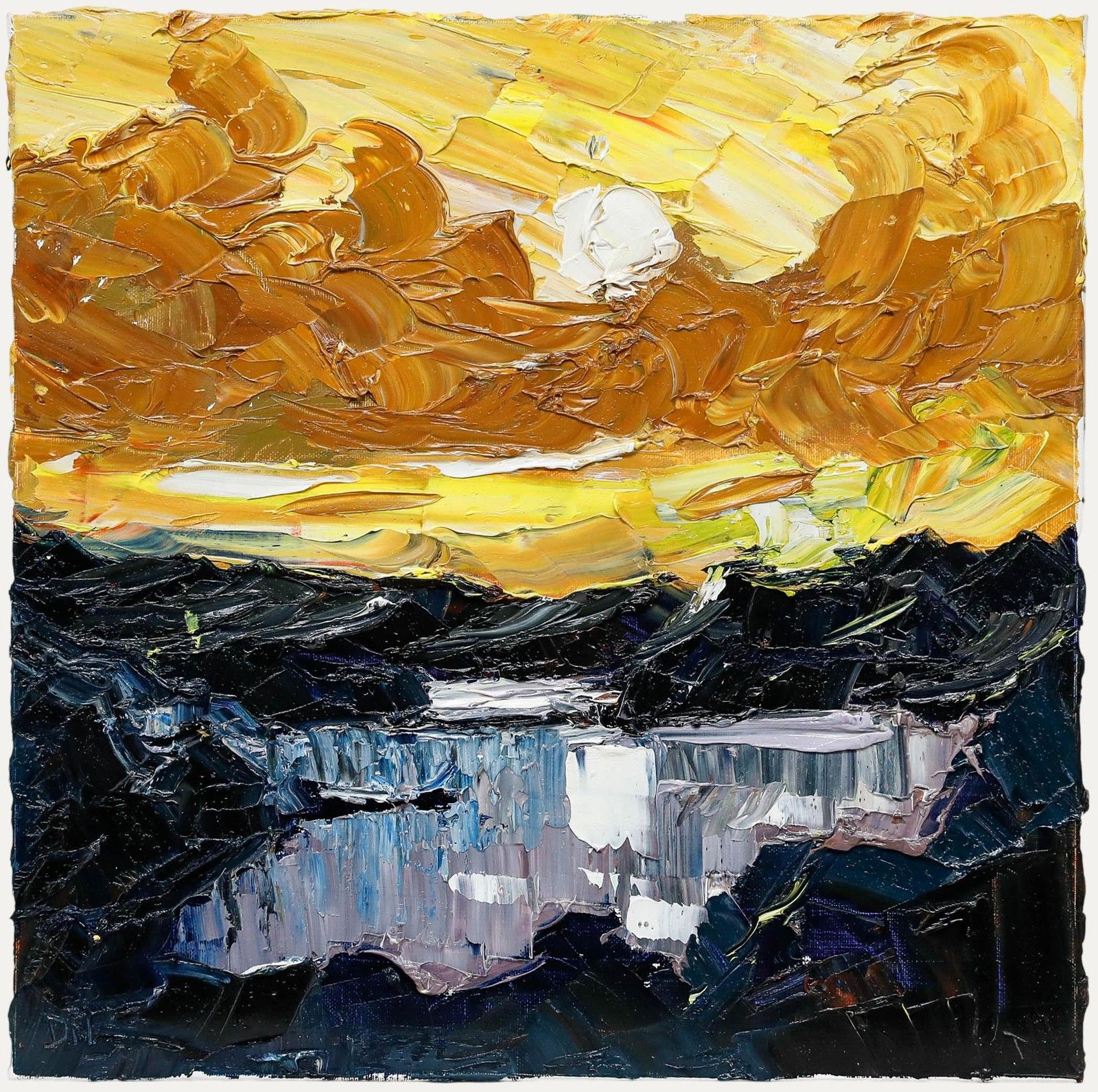 Daniel Nichols Contemporary Oil, Setting Sun
