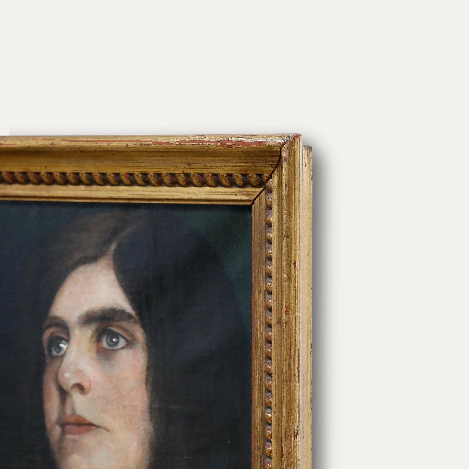 Heinrich Plühr (1859 1953) Early 20th Century Oil, Grey Eyed Girl photo 995.0