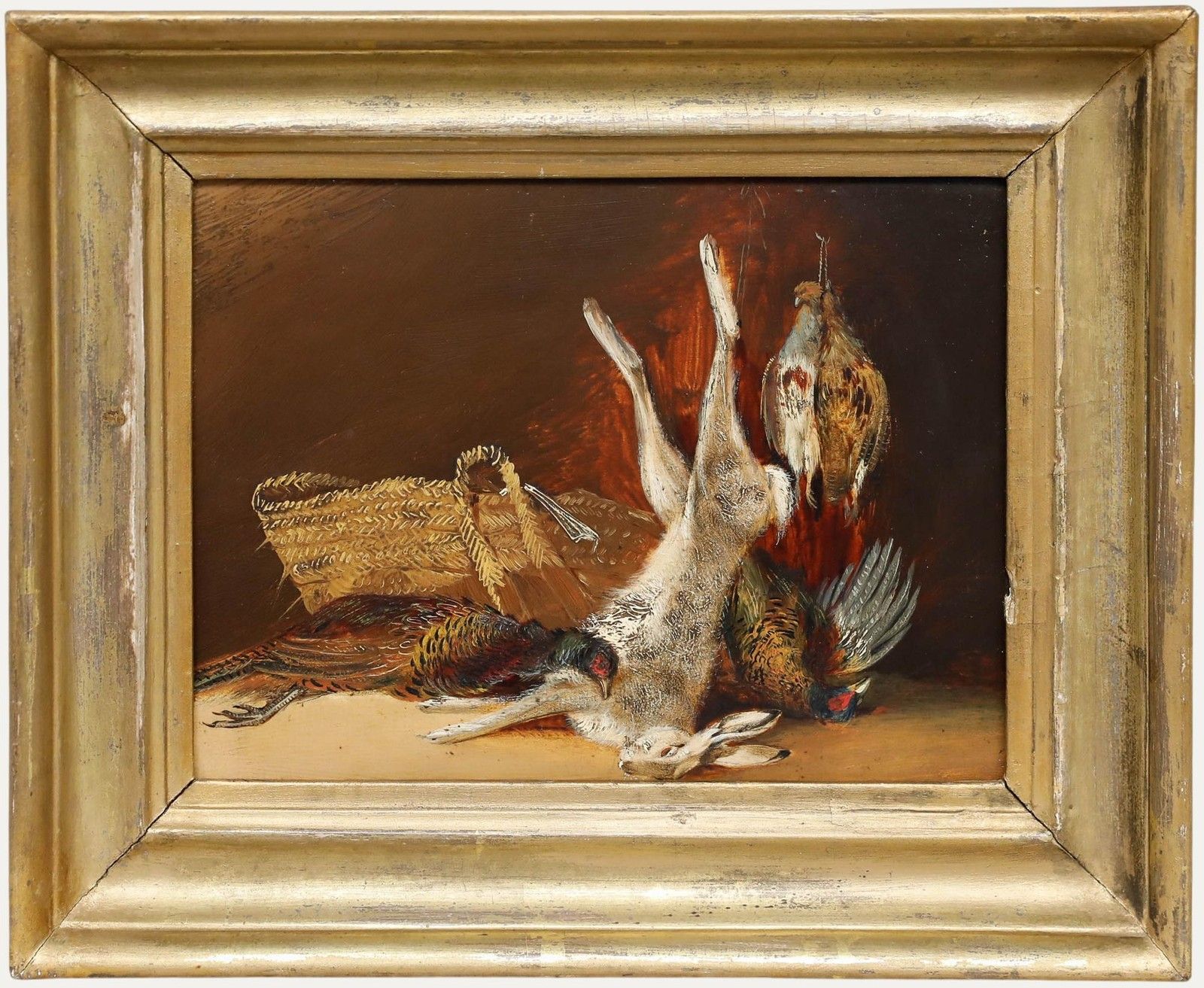 British School 19th Century Oil Still Life Of Dead Game