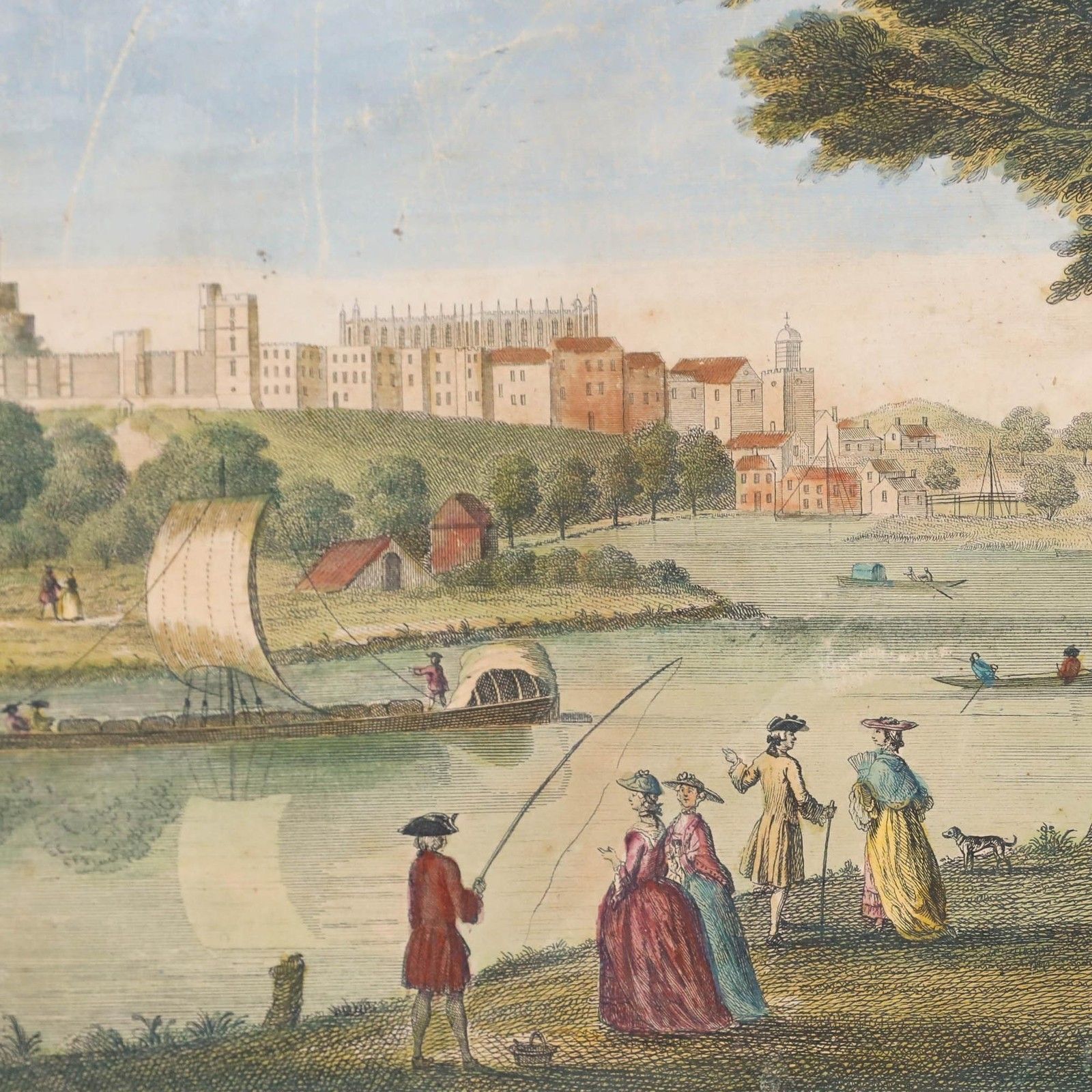 Parr After Brookes Engraving, A View Of The Royal Palace Of Windsor photo Art