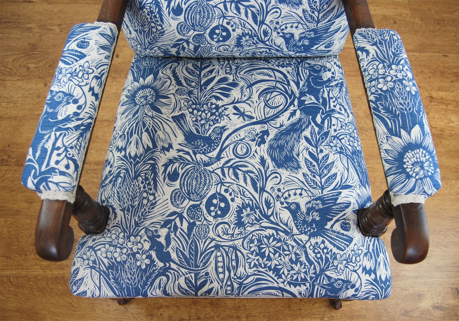 1200.0 Victorian Upholstered Armchair / Easy Chair By Marsh, Jones & Cribb photo
