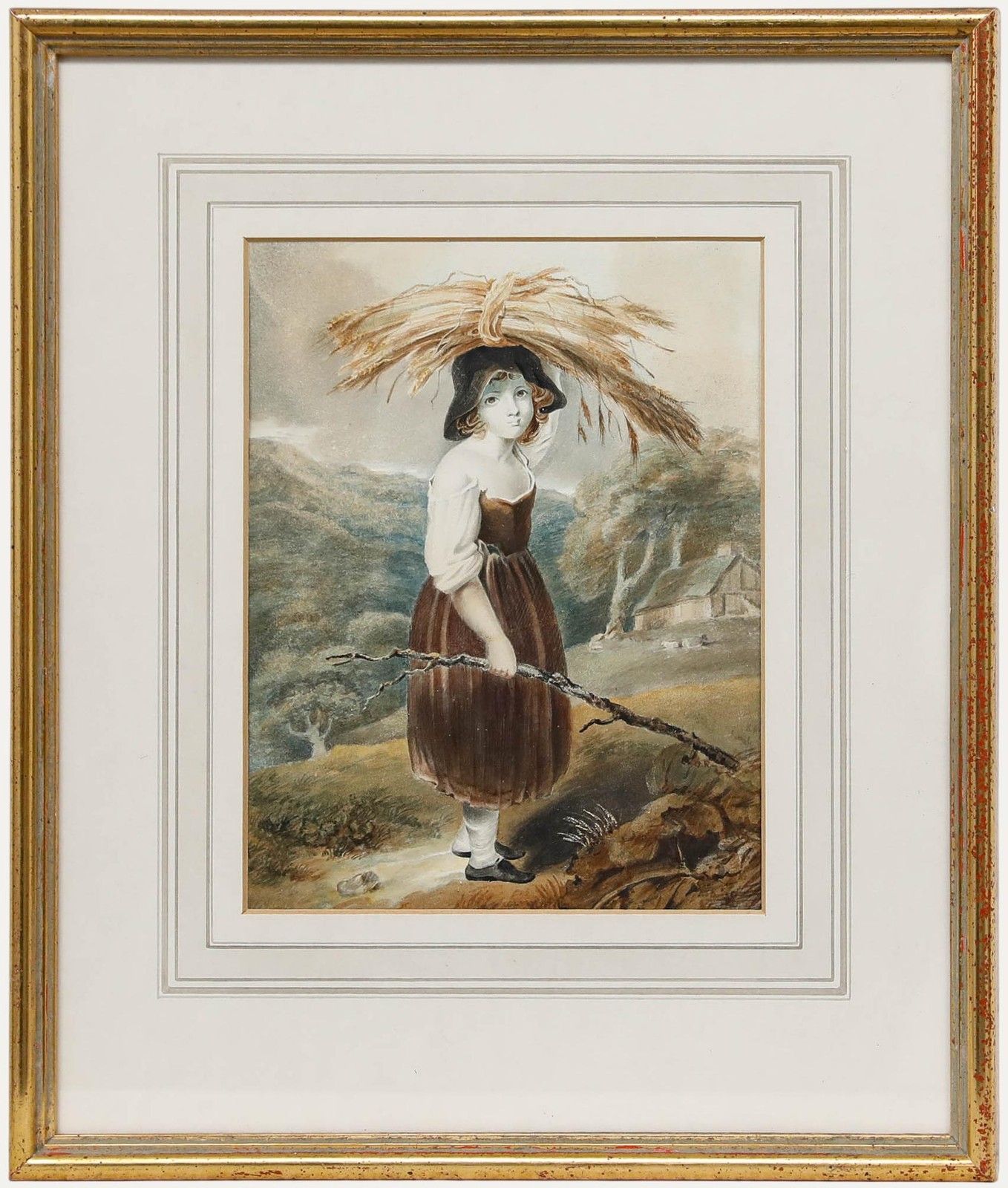 After Richard Westall Ra (1785 1836) 19th Century Watercolour, The Gleaner