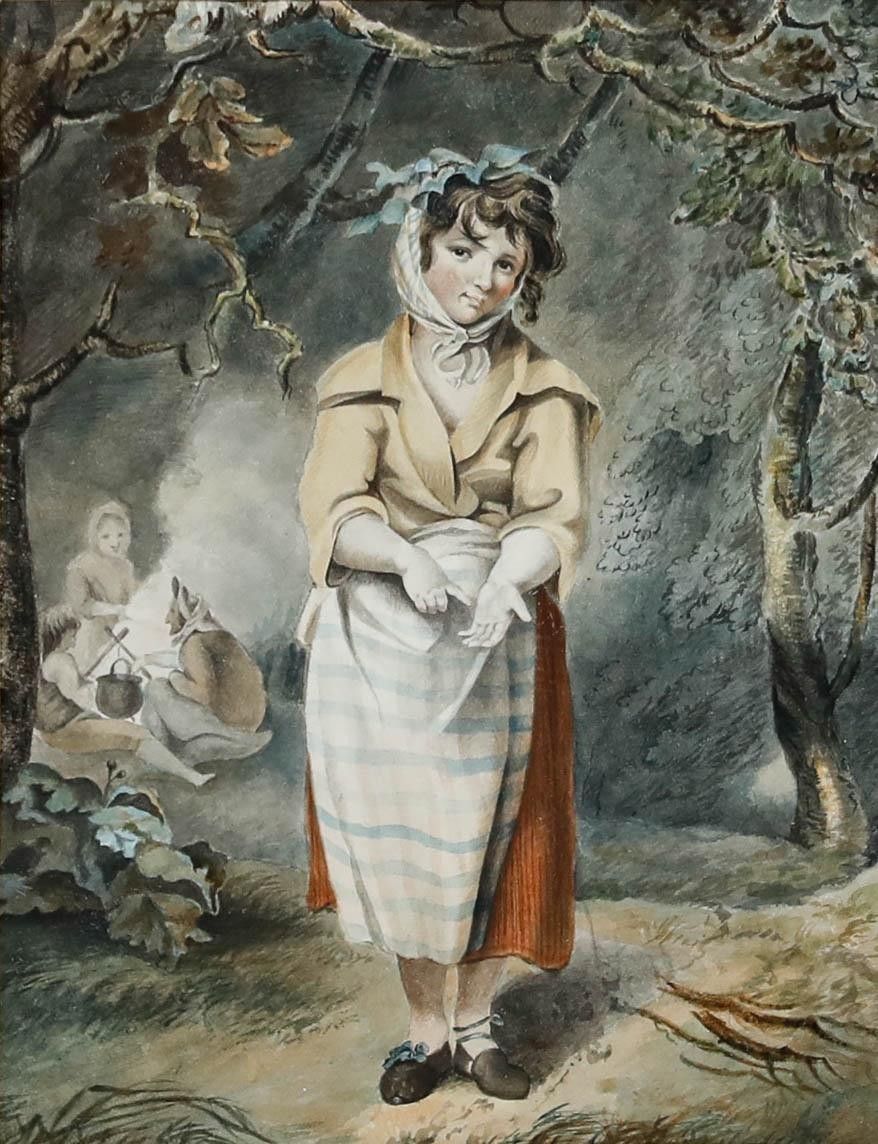 After Richard Westall Ra (1785 1836) Watercolour, The Little Traveller photo furniture