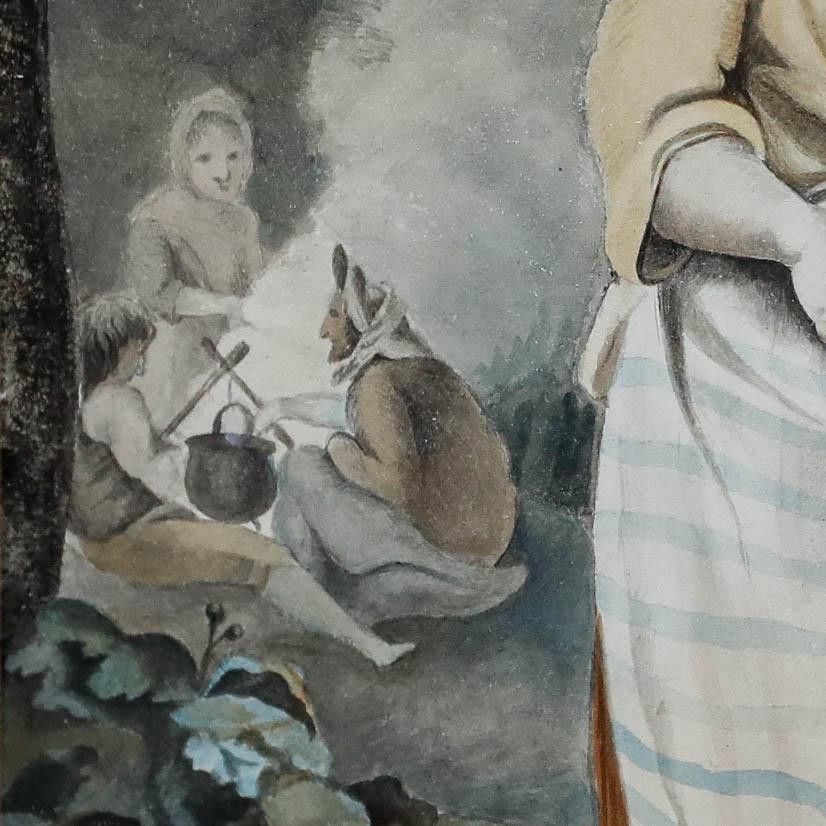 After Richard Westall Ra (1785 1836) Watercolour, The Little Traveller photo Art