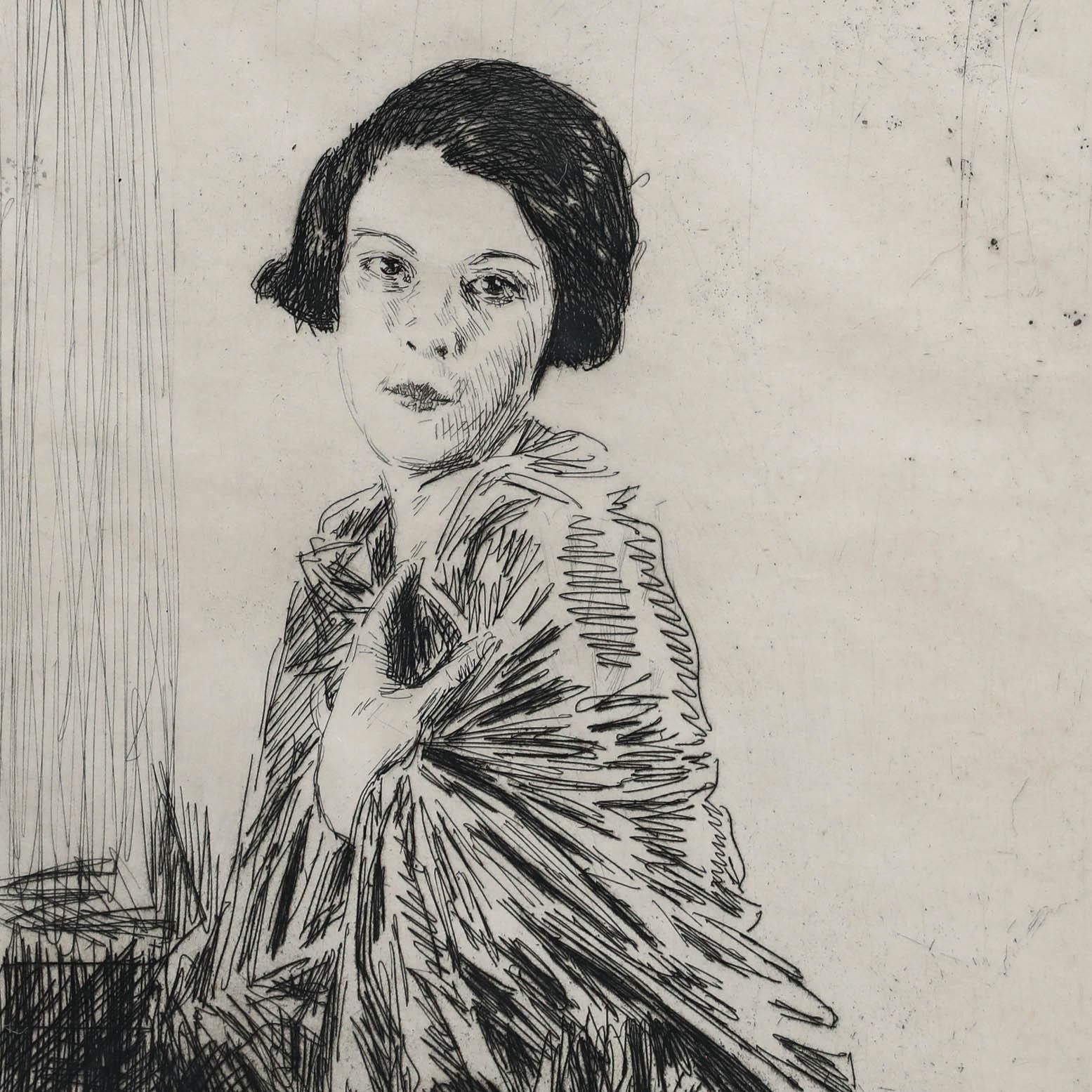 Joseph Simpson (1879 1939) 1927 Etching, Betty photo Art
