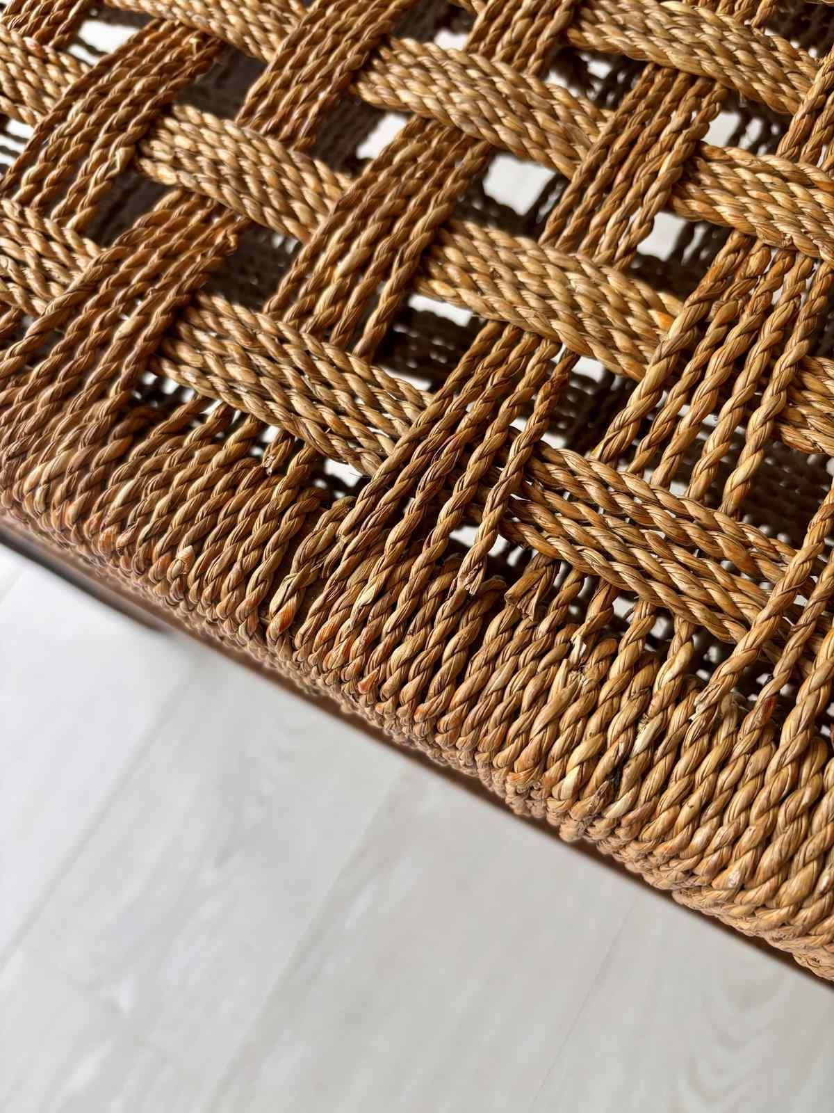 photo for sale Vintage Bauhaus Style Woven Rope Armchair