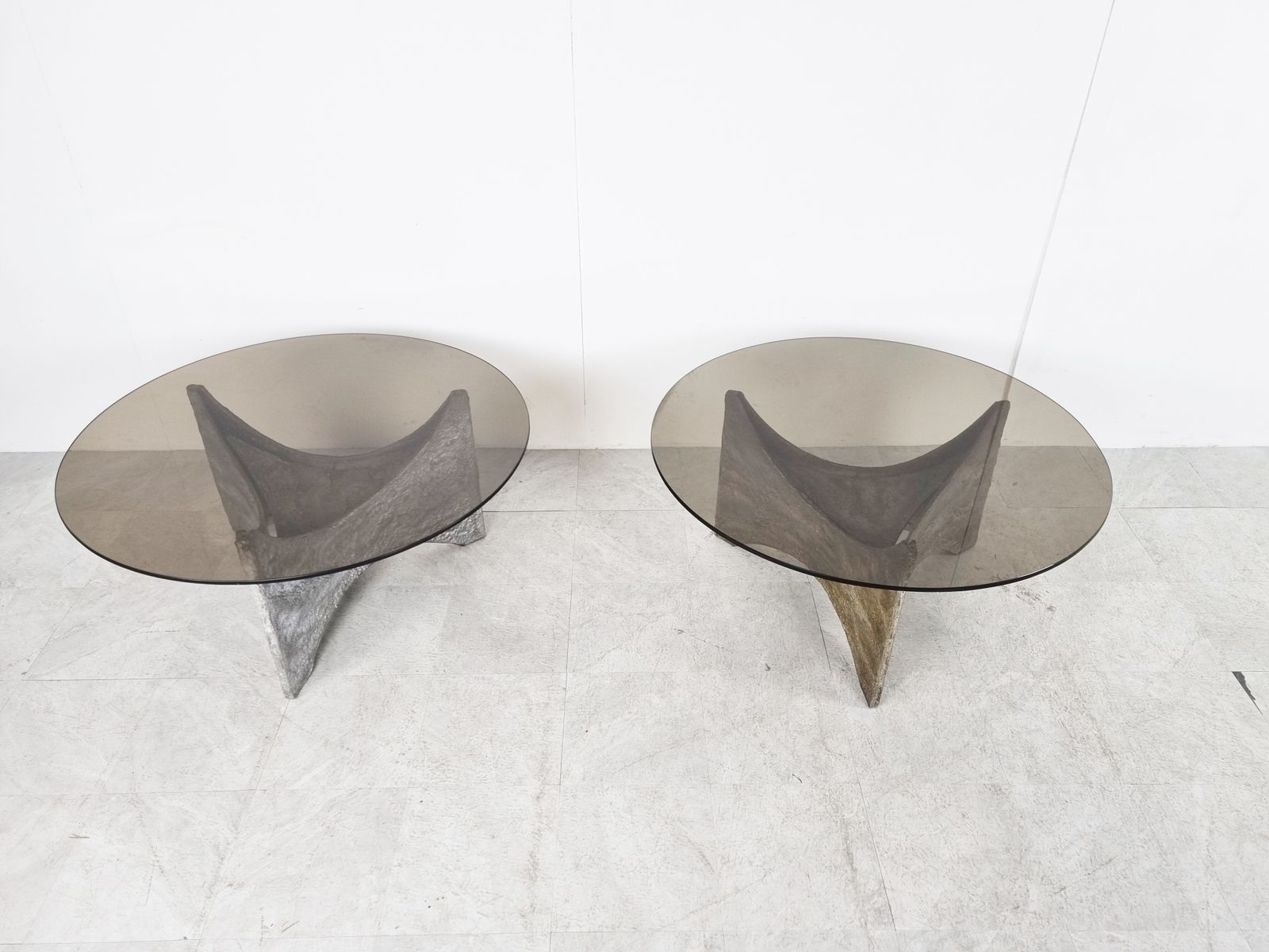 Pair Of Brutalist Coffee Tables, 1970s photo Furniture