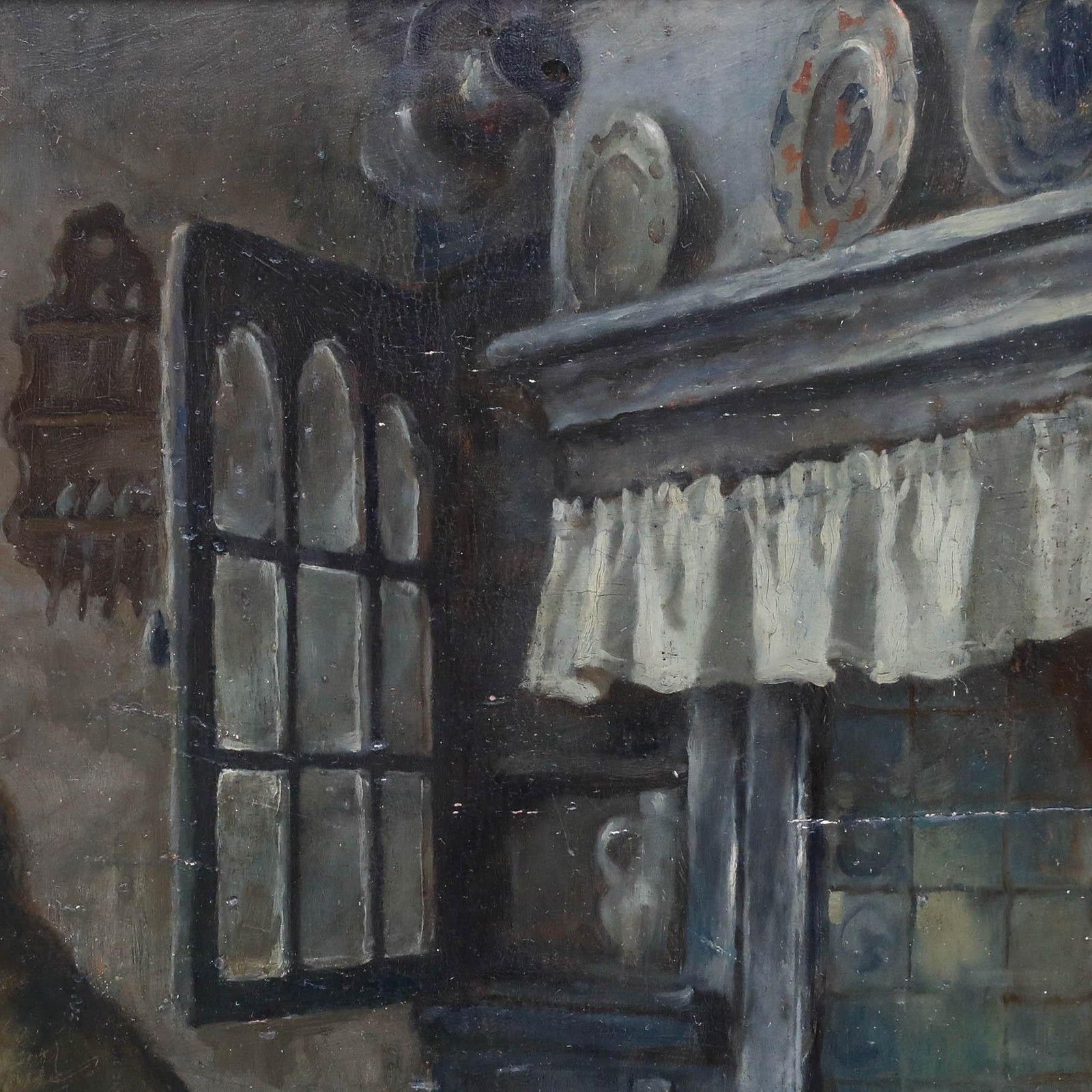 Early 20th Century Oil A Meeting Of Minds photo Art