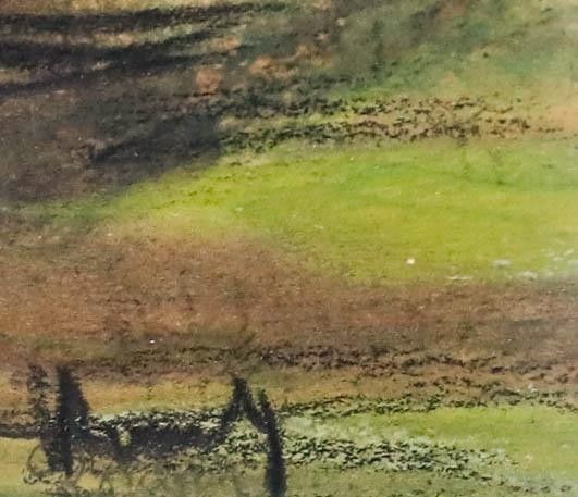 Early 20th Century Watercolour A Walk In The Park photo vinterior