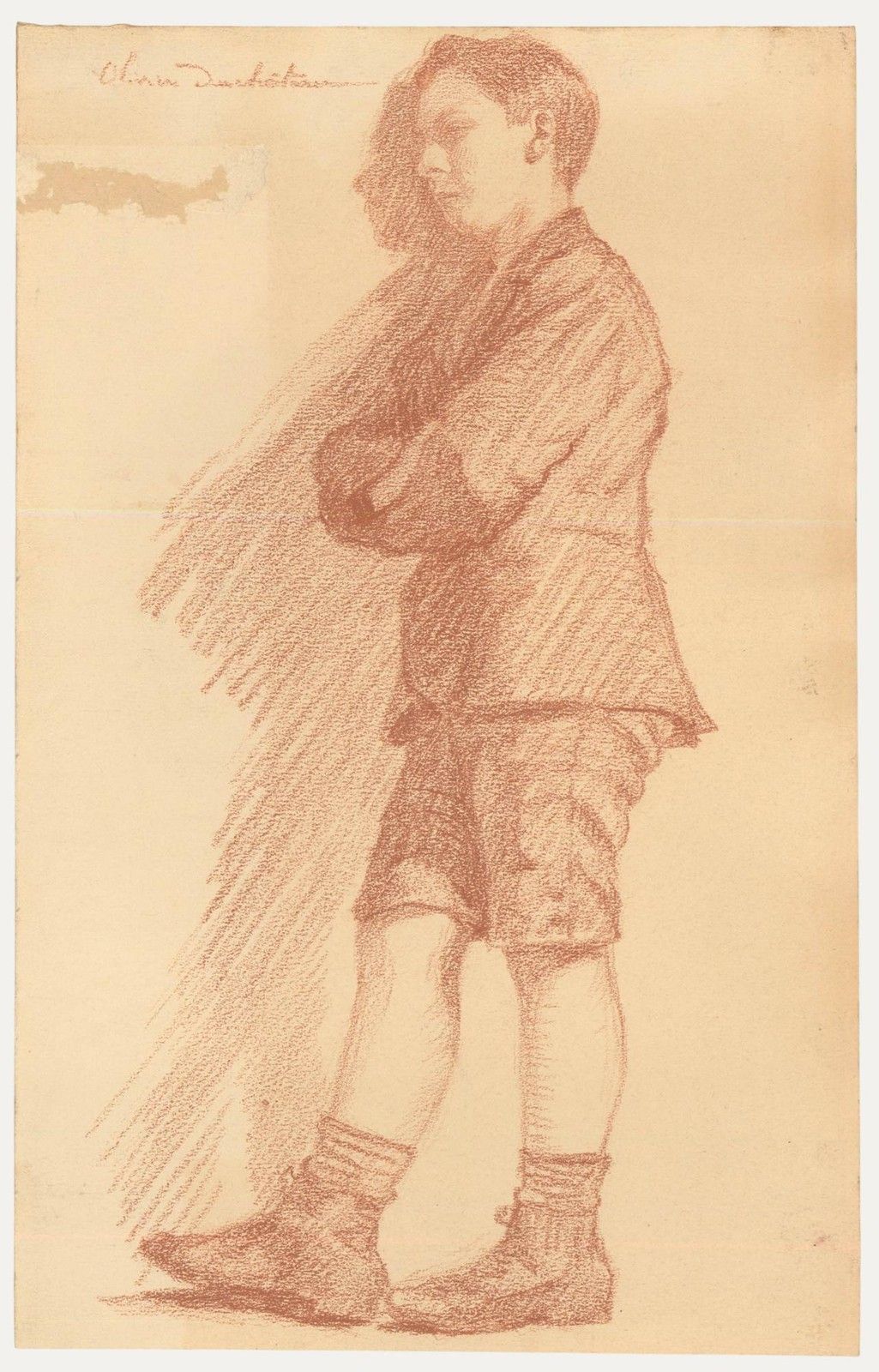 Olivier Duchateau (1876 1939) Early 20th Century Pastel, Study Of A Boy