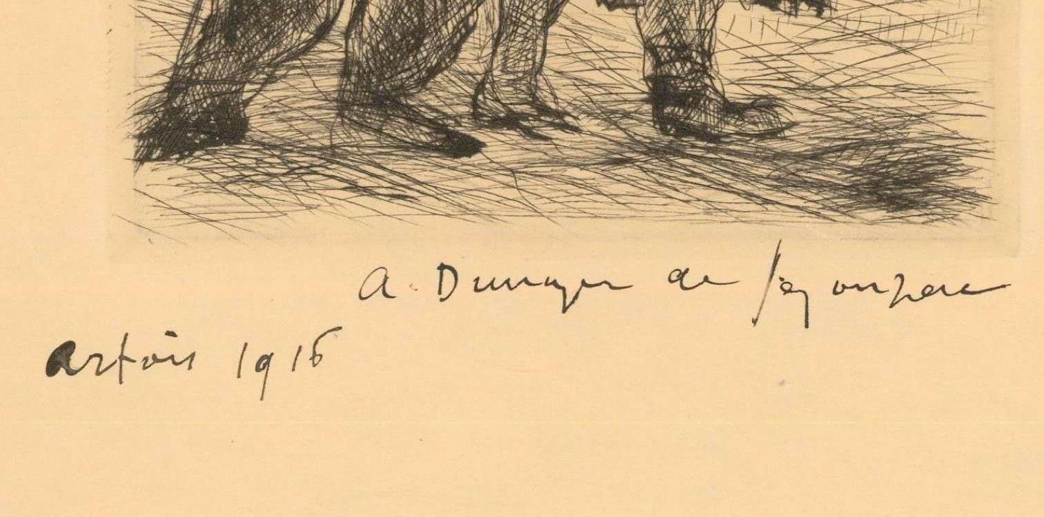 Andre Dunoyer De Segonzac (1884 1974) 1916 Etching, Artois photo Art
