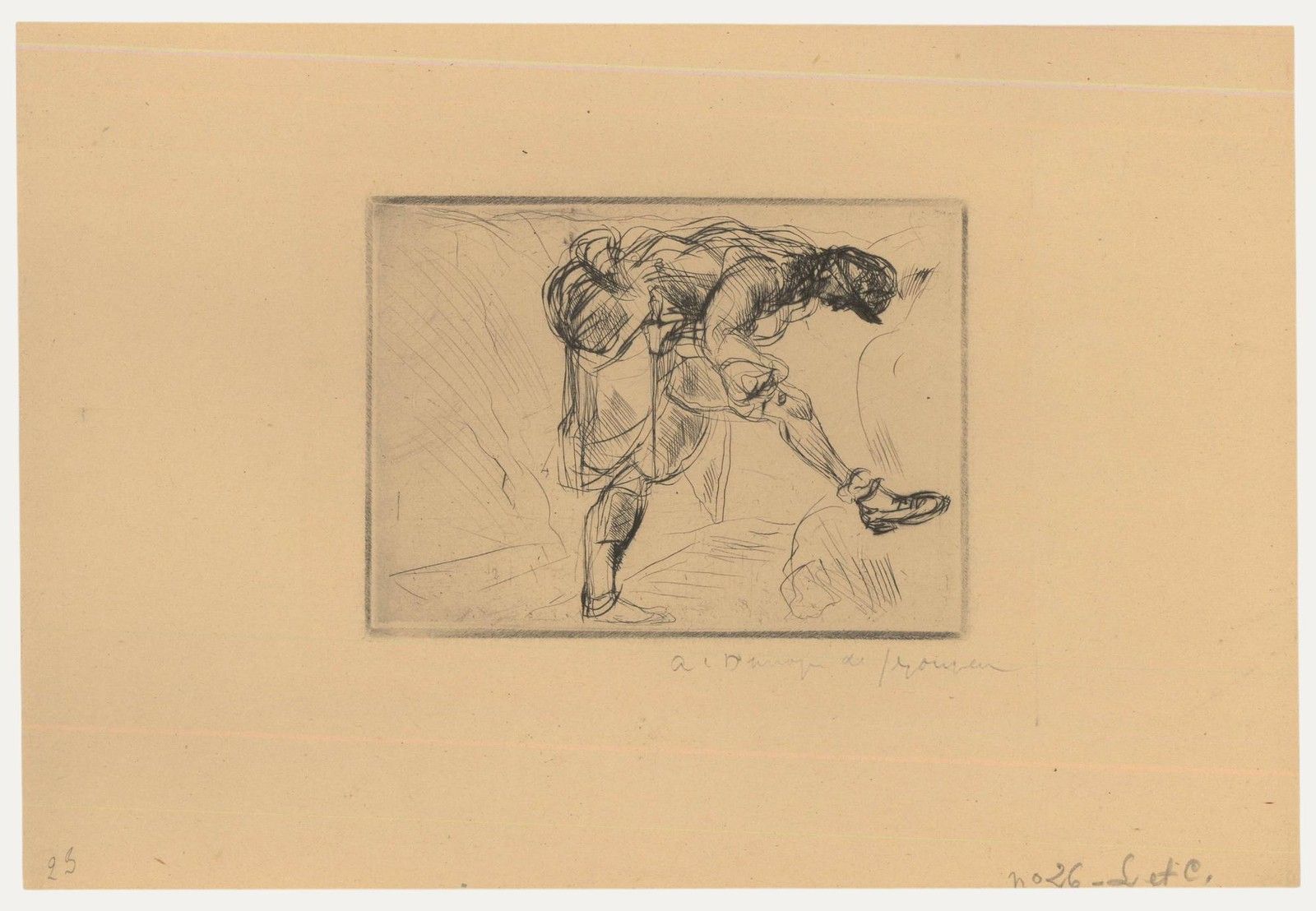 Andre Dunoyer De Segonzac (1884 1974) Etching, Tending To Wounds