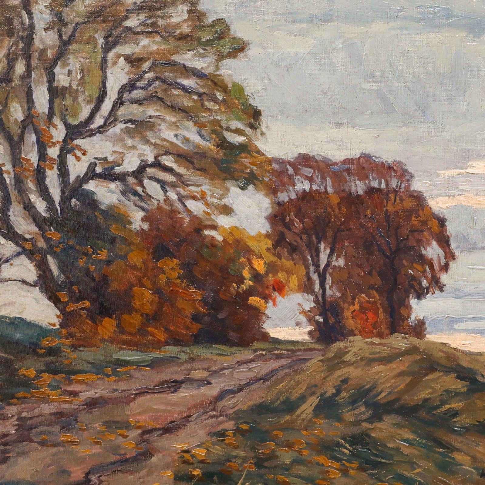 Willy Herrmann (1895 1963) Framed Mid 20th Century Oil, Autumn Evenings photo Art