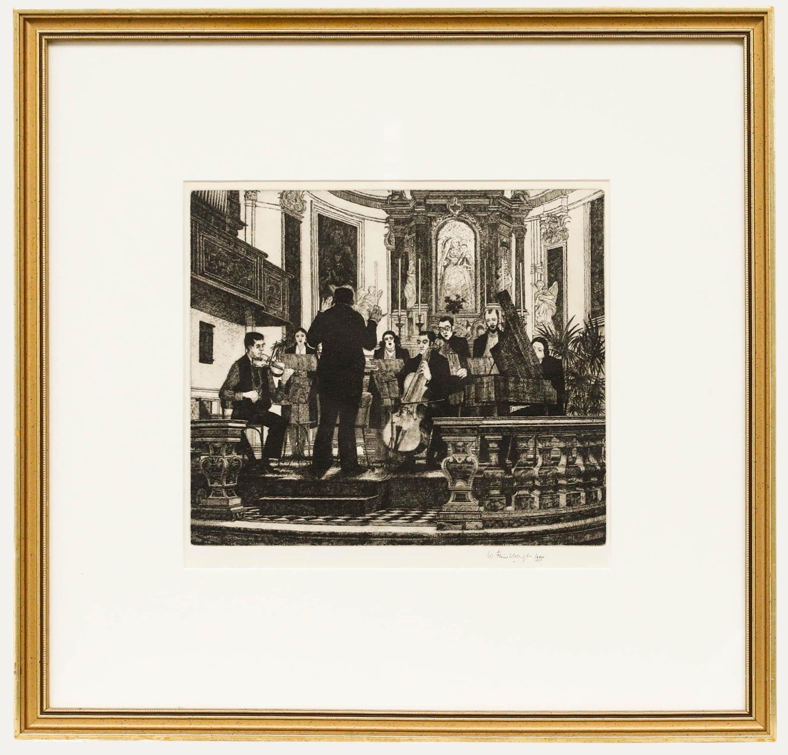 Wilfred Fairclough (1907 1996) 1995 Etching, The Concert
