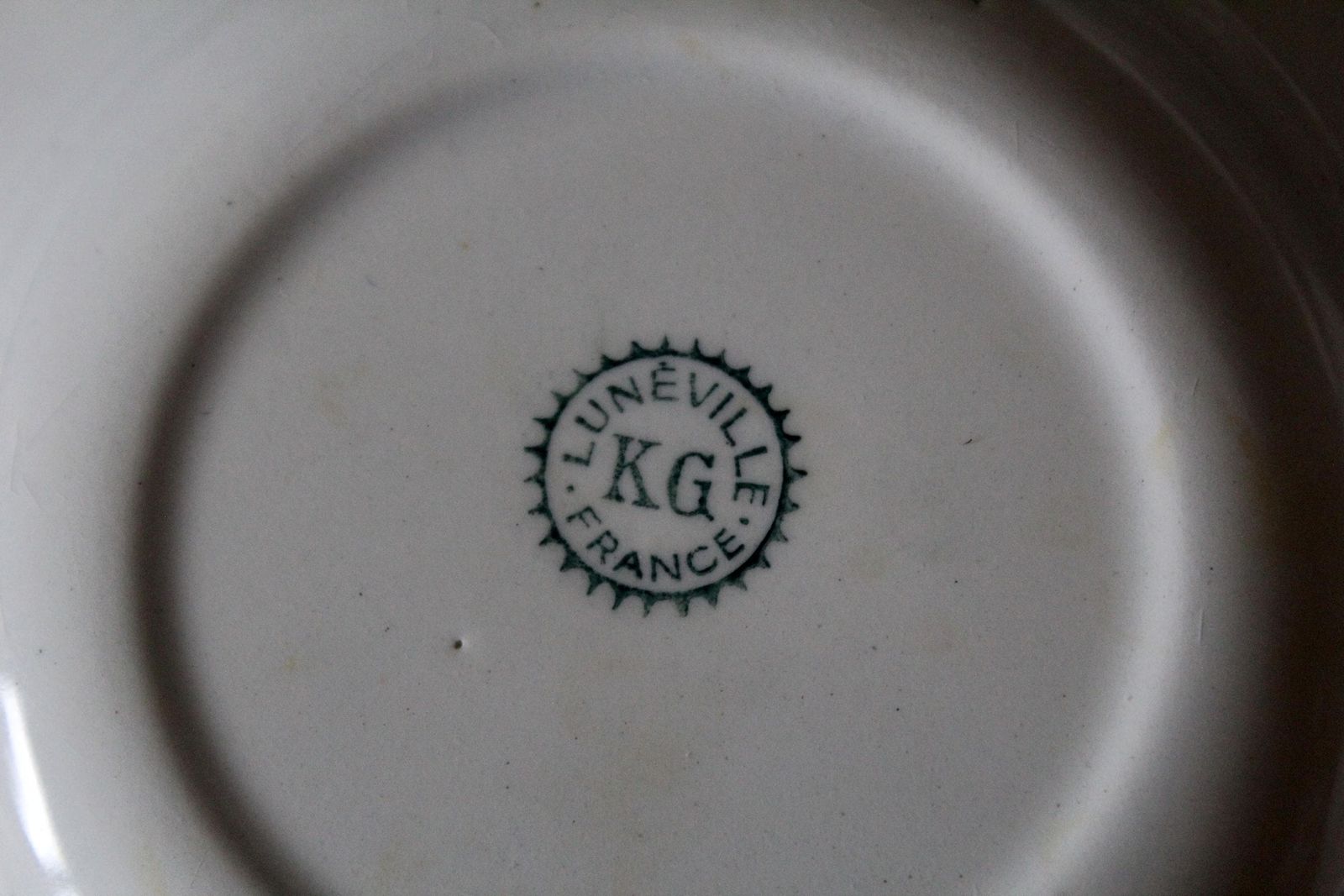 photo for sale Set Of 6 Vintage French Schweppes Small Dish Indian Tonic, K & G Luneville France, Advertising, Bistro, Blue And White Willow Pattern