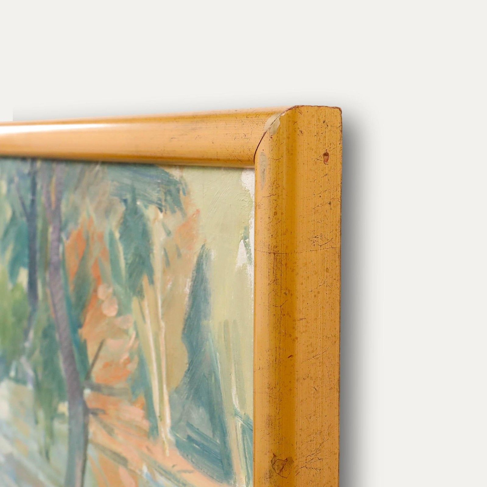 Szabò Sándor Halasz (1920 1996) Framed Mid 20th Century Oil, Flusspartie photo vinterior